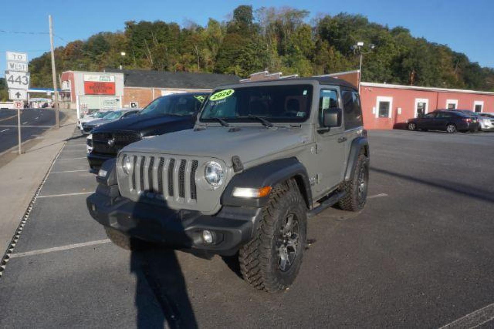 2020 Gray Jeep Wrangler Sport 4WD (1C4GJXAGXLW) with an 3.6L V6 DOHC 24V FFV engine, 6-Speed Manual transmission, located at 312 Centre Ave, Schuylkill Haven, PA, 17972, (570) 593-5278, 40.638130, -76.177383 - Manual Transmission, fixed running boards, locking/limited slip differential - Photo#0