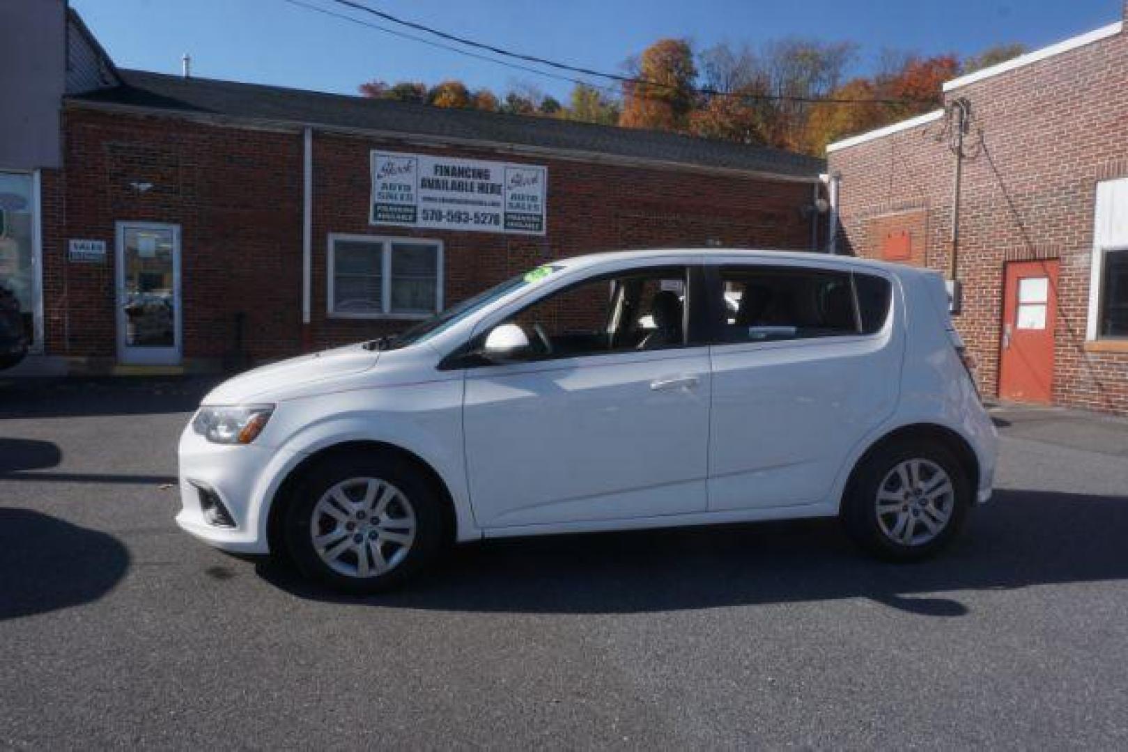 2017 White Chevrolet Sonic FL Auto Hatchback (1G1JG6SH8H4) with an 1.8L L4 DOHC 24V engine, 6-Speed Automatic transmission, located at 312 Centre Ave, Schuylkill Haven, PA, 17972, (570) 593-5278, 40.638130, -76.177383 - Photo#0