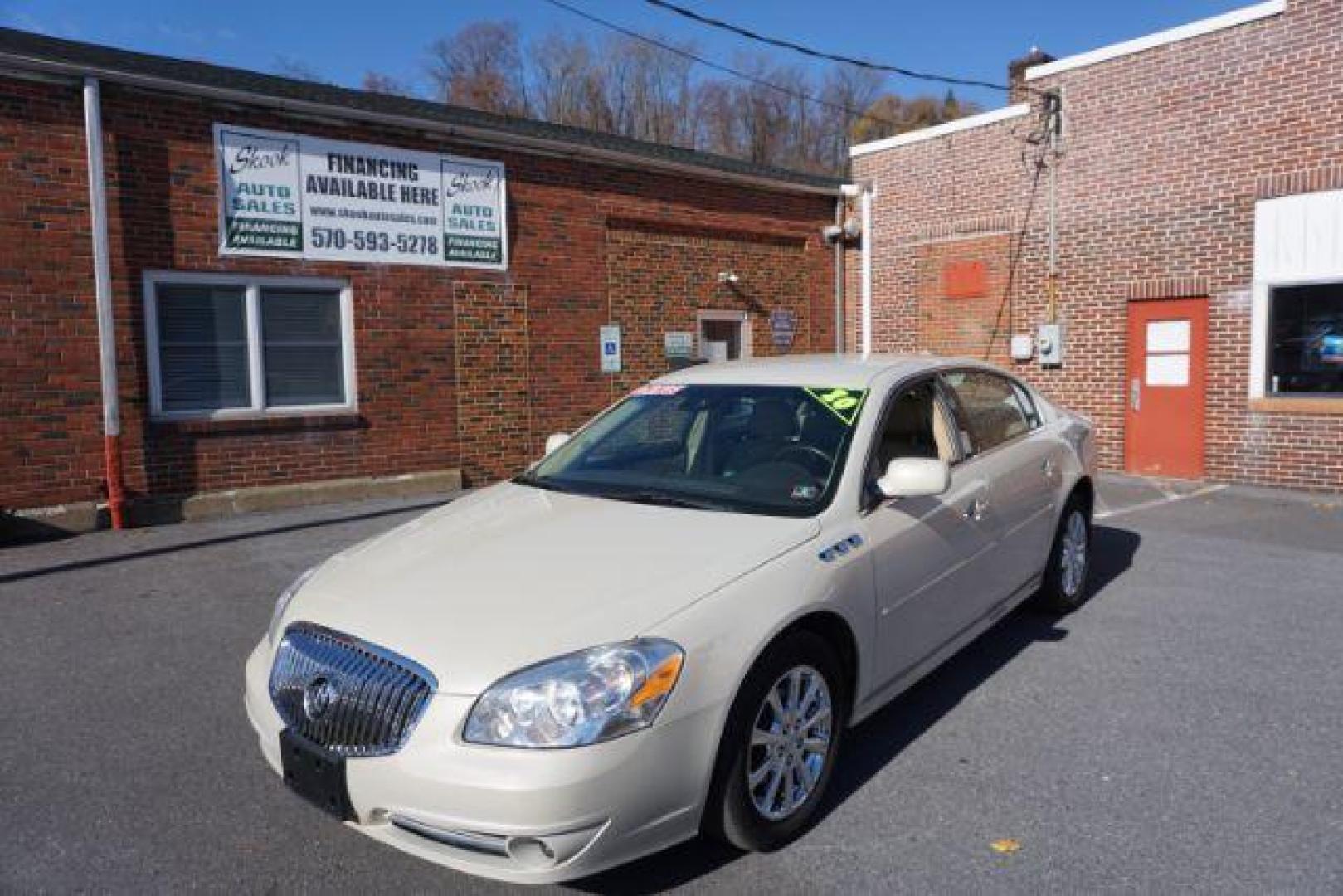 2010 Light Bronze Metallic Buick Lucerne CXL (1G4HE5E1XAU) with an 3.9L V6 OHV 12V FFV engine, 4-Speed Automatic transmission, located at 312 Centre Ave, Schuylkill Haven, PA, 17972, (570) 593-5278, 40.638130, -76.177383 - Photo#1