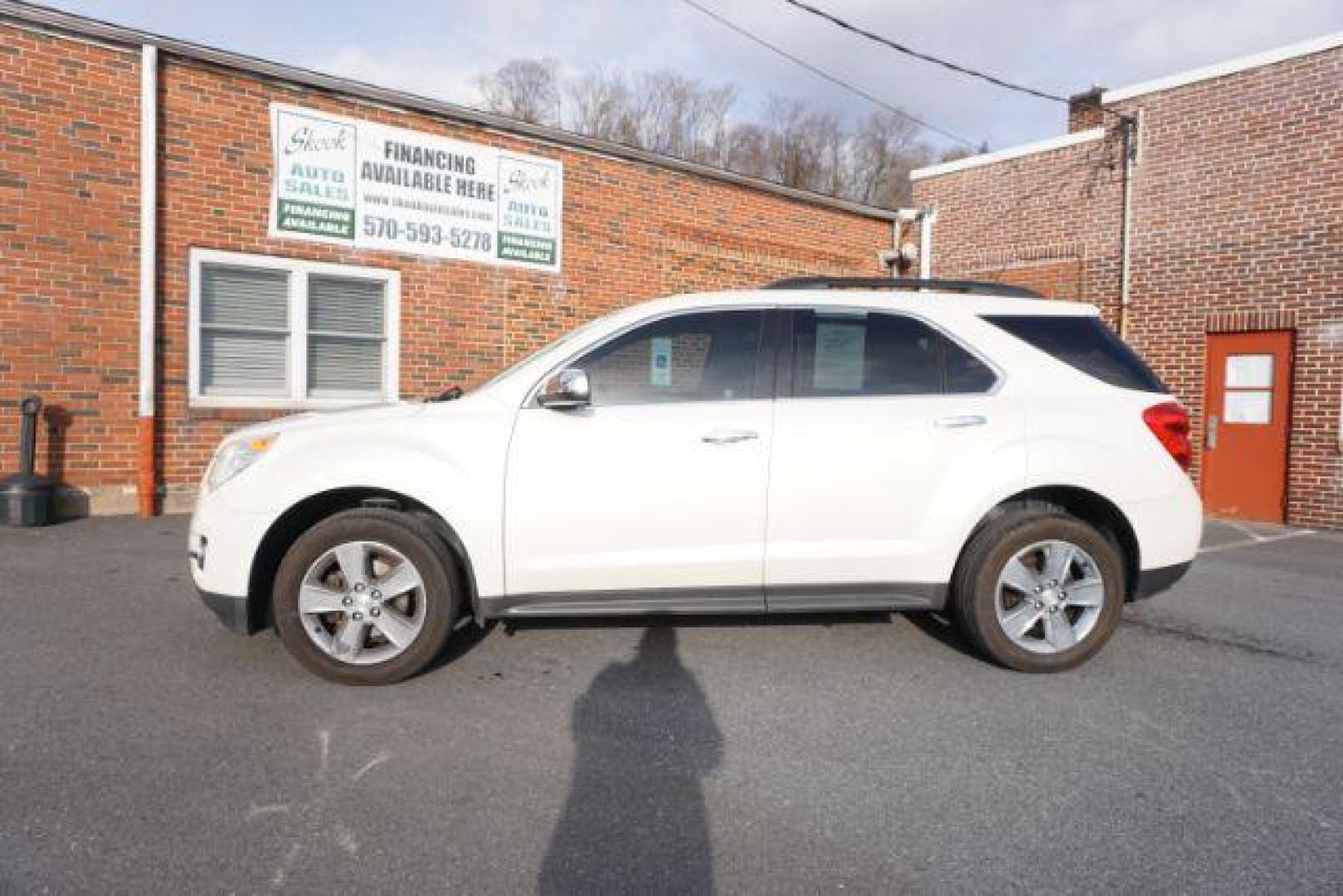 2013 Summit White /Jet Black Cloth Interior Chevrolet Equinox 2LT AWD (1GNFLNEK4DZ) with an 2.4L L4 DOHC 16V engine, 6-Speed Automatic transmission, located at 312 Centre Ave, Schuylkill Haven, PA, 17972, (570) 593-5278, 40.638130, -76.177383 - rear parking sensors, power drivers seat, power sunroof, remote engine starter, pioneer stereo - Photo#0