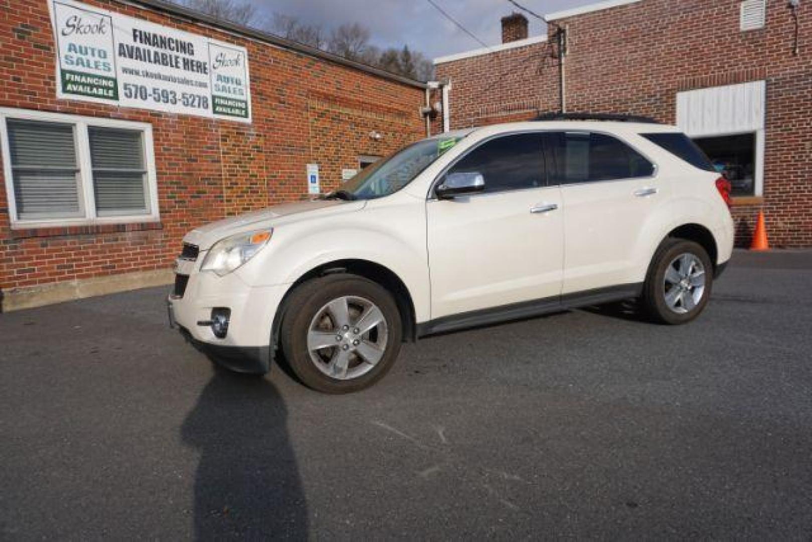 2013 Summit White /Jet Black Cloth Interior Chevrolet Equinox 2LT AWD (1GNFLNEK4DZ) with an 2.4L L4 DOHC 16V engine, 6-Speed Automatic transmission, located at 312 Centre Ave, Schuylkill Haven, PA, 17972, (570) 593-5278, 40.638130, -76.177383 - rear parking sensors, power drivers seat, power sunroof, remote engine starter, pioneer stereo - Photo#1