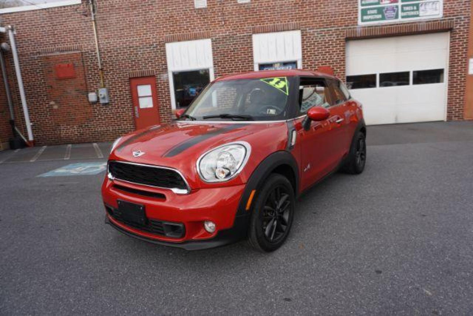 2013 Blazing Red Metallic /Carbon Black Mini Paceman S ALL4 (WMWSS7C57DW) with an 1.6L L4 DOHC 16V engine, 6-Speed Automatic transmission, located at 312 Centre Ave, Schuylkill Haven, PA, 17972, (570) 593-5278, 40.638130, -76.177383 - Photo#2