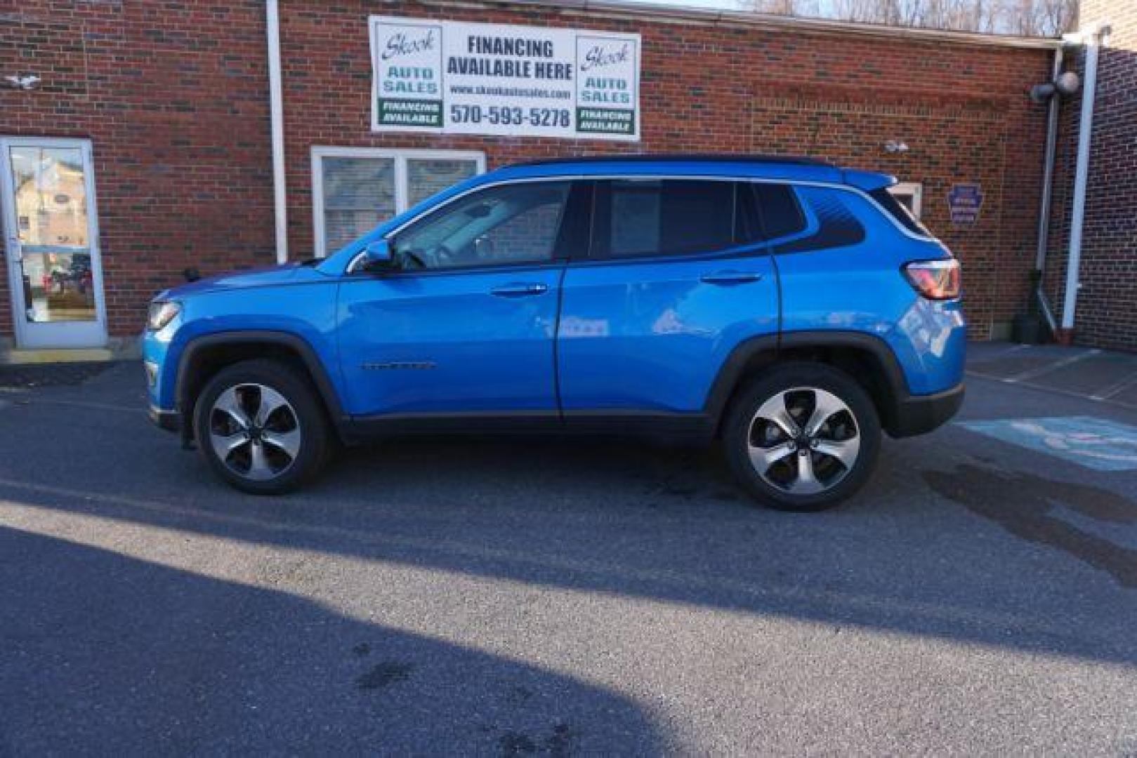 2018 Laser Blue Pearl Coat Jeep Compass Latitude 4WD (3C4NJDBB7JT) with an 2.4L L4 DOHC 16V engine, located at 312 Centre Ave, Schuylkill Haven, PA, 17972, (570) 593-5278, 40.638130, -76.177383 - collision avoidance system, HID headlamps, luggage rack, power liftgate - Photo#14