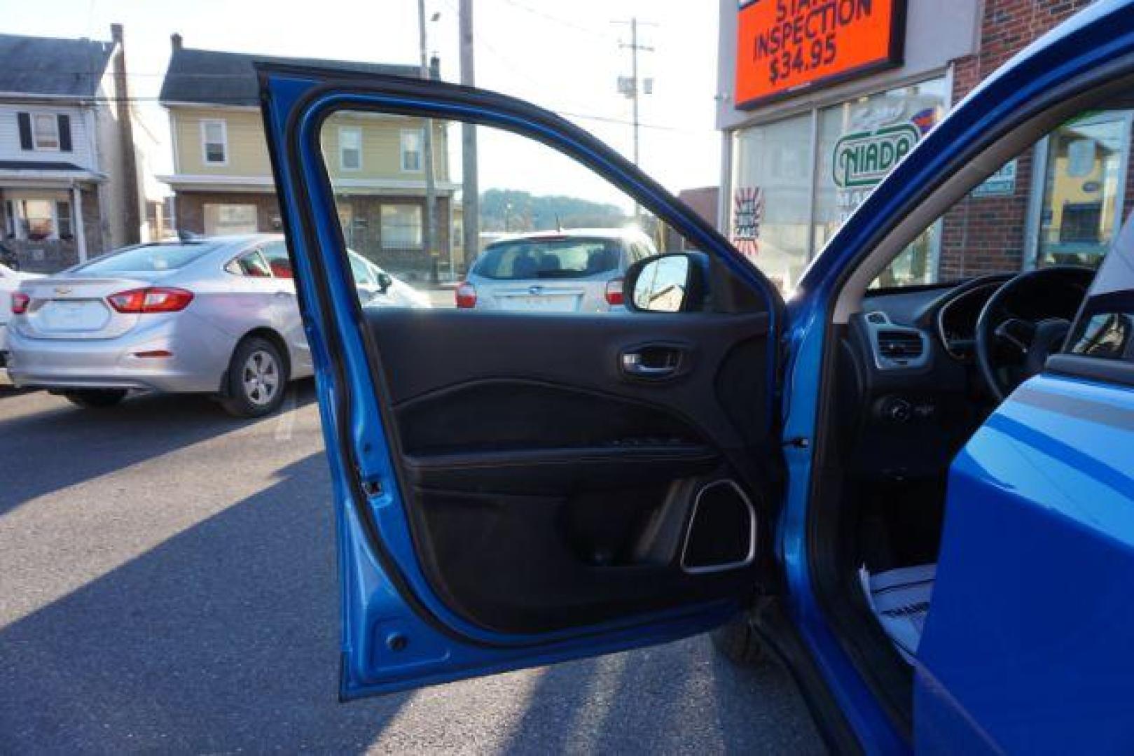 2018 Laser Blue Pearl Coat Jeep Compass Latitude 4WD (3C4NJDBB7JT) with an 2.4L L4 DOHC 16V engine, located at 312 Centre Ave, Schuylkill Haven, PA, 17972, (570) 593-5278, 40.638130, -76.177383 - collision avoidance system, HID headlamps, luggage rack, power liftgate - Photo#16