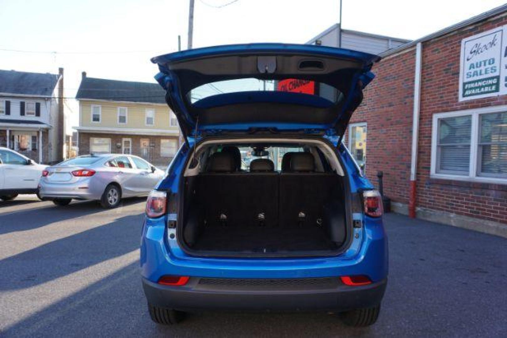 2018 Laser Blue Pearl Coat Jeep Compass Latitude 4WD (3C4NJDBB7JT) with an 2.4L L4 DOHC 16V engine, located at 312 Centre Ave, Schuylkill Haven, PA, 17972, (570) 593-5278, 40.638130, -76.177383 - collision avoidance system, HID headlamps, luggage rack, power liftgate - Photo#38