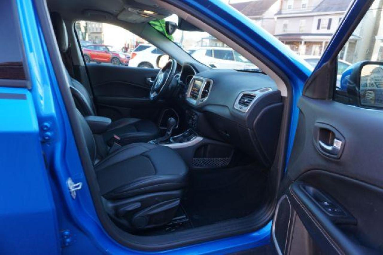 2018 Laser Blue Pearl Coat Jeep Compass Latitude 4WD (3C4NJDBB7JT) with an 2.4L L4 DOHC 16V engine, located at 312 Centre Ave, Schuylkill Haven, PA, 17972, (570) 593-5278, 40.638130, -76.177383 - collision avoidance system, HID headlamps, luggage rack, power liftgate - Photo#47