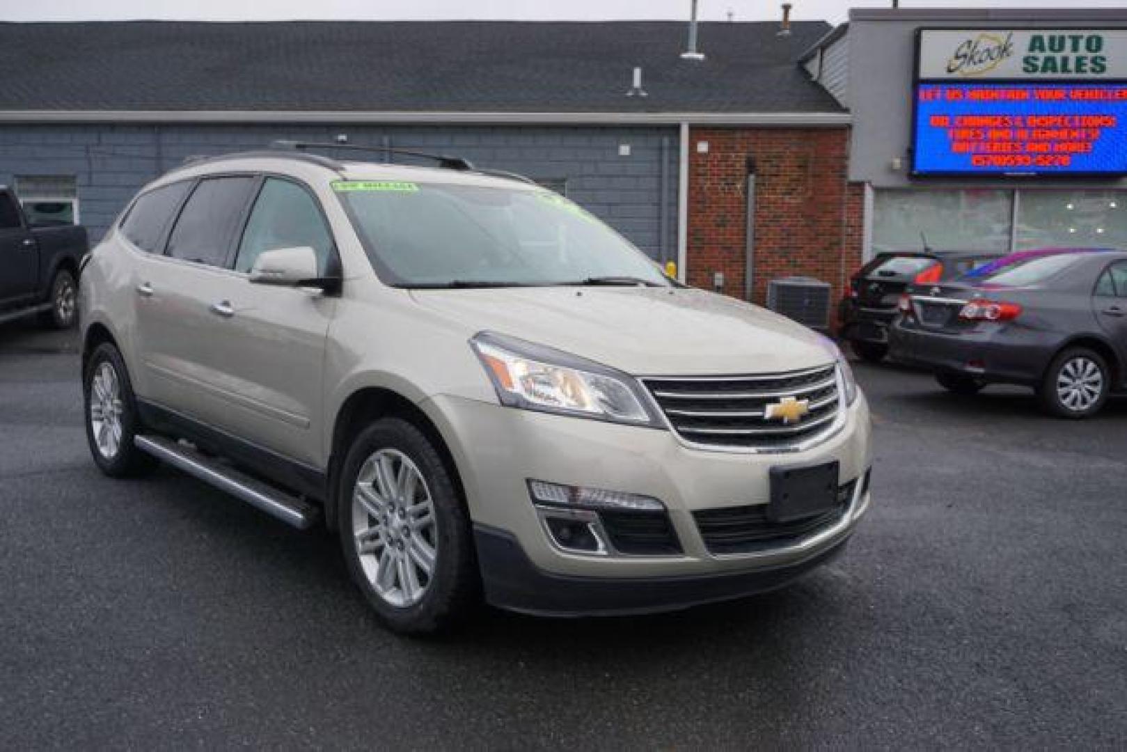 2014 Chevrolet Traverse 1LT AWD (1GNKVGKD7EJ) with an 3.6L V6 DOHC 24V engine, 6-Speed Automatic transmission, located at 312 Centre Ave, Schuylkill Haven, PA, 17972, (570) 593-5278, 40.638130, -76.177383 - aluminum/alloy wheels, power drivers seat, towing/camping pkg heated front seats - Photo#1