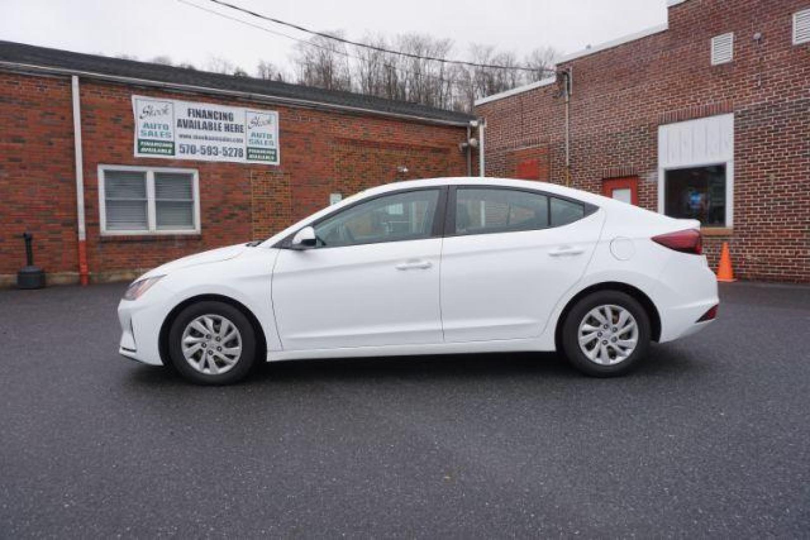 2020 Quartz White Pearl /Black, cloth Hyundai Elantra SE 6AT (5NPD74LF2LH) with an 1.8L L4 DOHC 16V engine, 6-Speed Automatic transmission, located at 312 Centre Ave, Schuylkill Haven, PA, 17972, (570) 593-5278, 40.638130, -76.177383 - aluminum/alloy wheels - Photo#0