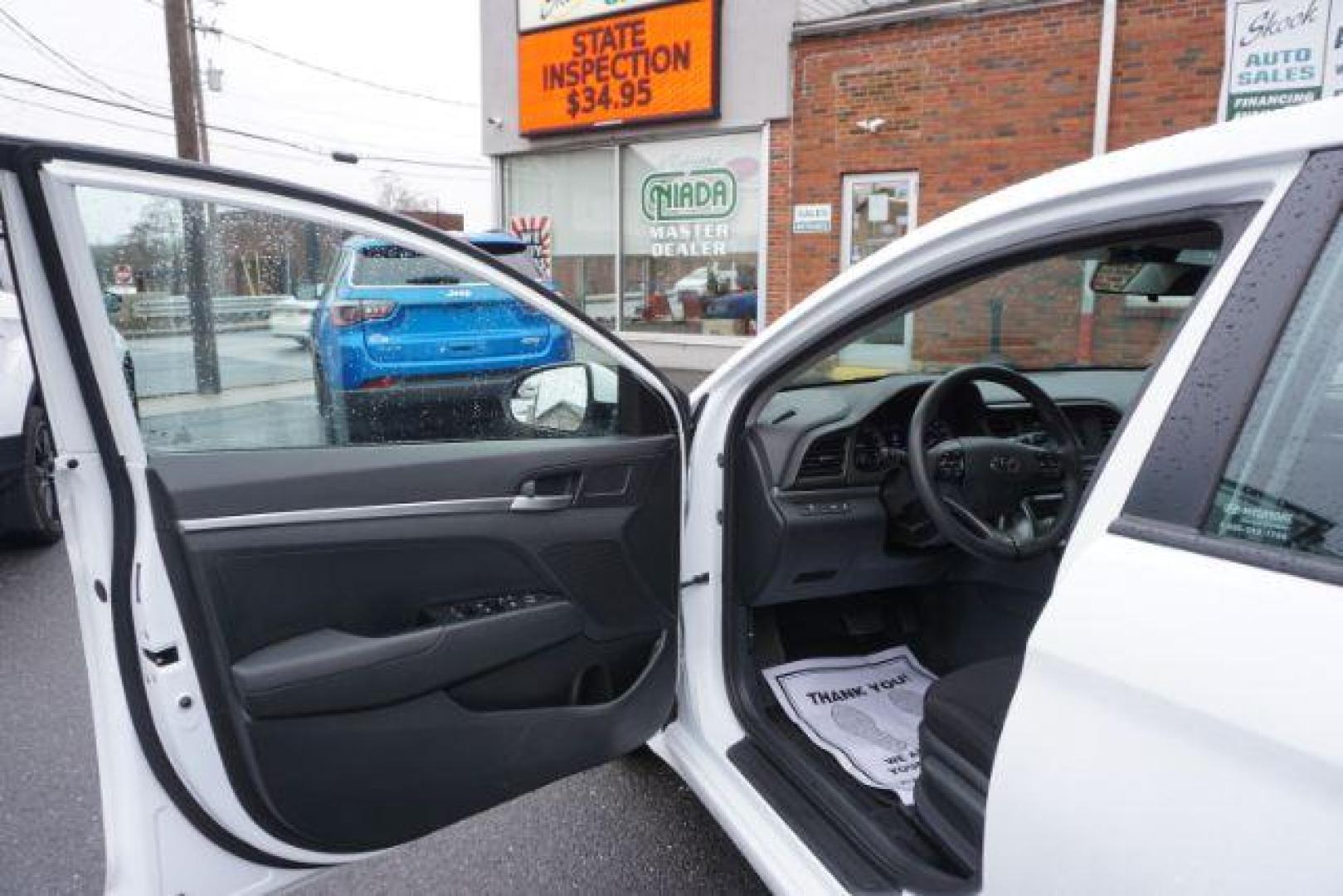 2020 Quartz White Pearl /Black, cloth Hyundai Elantra SE 6AT (5NPD74LF2LH) with an 1.8L L4 DOHC 16V engine, 6-Speed Automatic transmission, located at 312 Centre Ave, Schuylkill Haven, PA, 17972, (570) 593-5278, 40.638130, -76.177383 - aluminum/alloy wheels - Photo#14