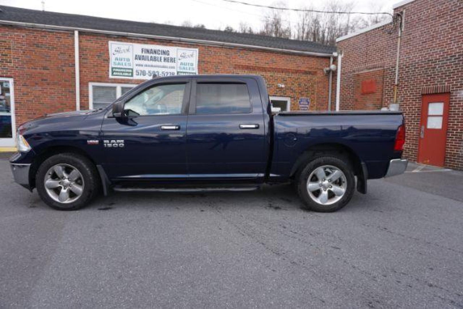 2016 Blue Streak Pearl Coat /Black/Diesel Gray (Fleet), cloth RAM 1500 SLT Crew Cab SWB 4WD (3C6RR7LT0GG) with an 5.7L V8 OHV 16V engine, 8-Speed Automatic transmission, located at 312 Centre Ave, Schuylkill Haven, PA, 17972, (570) 593-5278, 40.638130, -76.177383 - back up camera, bluetooth, navigation, rear parking sensor, aluminum/alloy wheels, bed liner, fixed running boards, fog lights, power driver's seat, remote engine starter, steering wheel mounted audio controls, towing pkg, lockinf limited slip differential, Big Horn/Lonestar Pkg - Photo#14