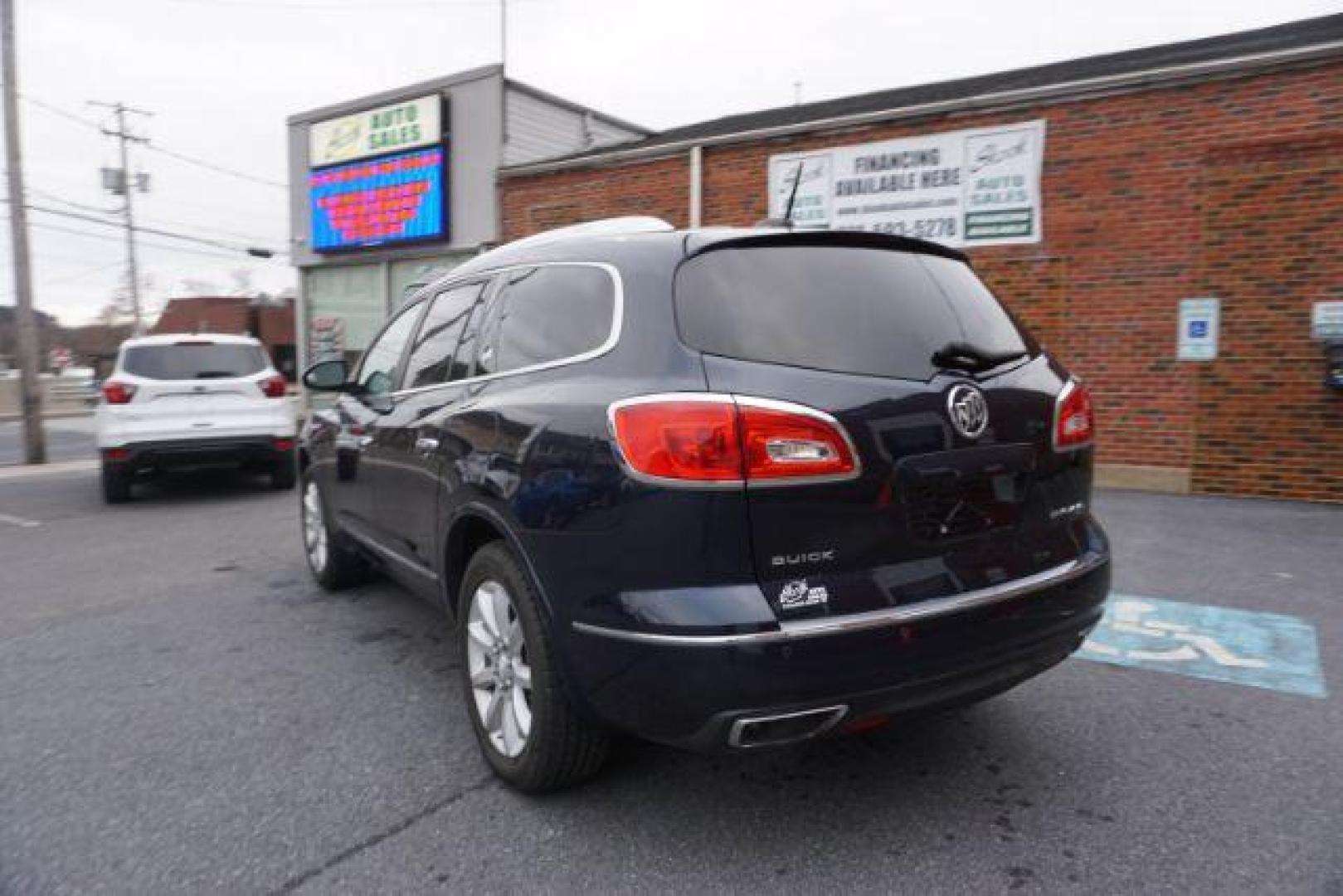 2016 Dark Sapphire Blue Metallic /Light Titanium Seats w/Dark Titanium Interior Acce Buick Enclave Premium AWD (5GAKVCKD0GJ) with an 3.6L V6 DOHC 24V engine, 6-Speed Automatic Overdrive transmission, located at 312 Centre Ave, Schuylkill Haven, PA, 17972, (570) 593-5278, 40.638130, -76.177383 - collision avoidance, lane departure warning, navigation, luggage rack, power sunroof, towing pkg, Bose premium sound - Photo#11