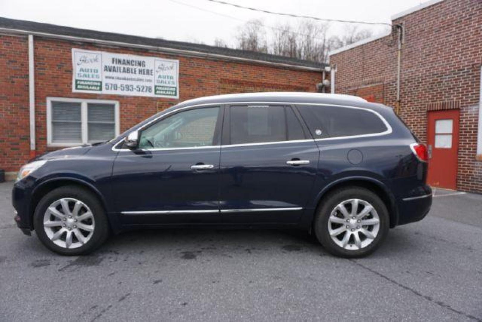 2016 Dark Sapphire Blue Metallic /Light Titanium Seats w/Dark Titanium Interior Acce Buick Enclave Premium AWD (5GAKVCKD0GJ) with an 3.6L V6 DOHC 24V engine, 6-Speed Automatic Overdrive transmission, located at 312 Centre Ave, Schuylkill Haven, PA, 17972, (570) 593-5278, 40.638130, -76.177383 - collision avoidance, lane departure warning, navigation, luggage rack, power sunroof, towing pkg, Bose premium sound - Photo#14