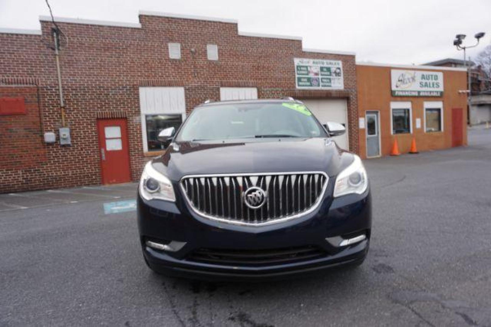 2016 Dark Sapphire Blue Metallic /Light Titanium Seats w/Dark Titanium Interior Acce Buick Enclave Premium AWD (5GAKVCKD0GJ) with an 3.6L V6 DOHC 24V engine, 6-Speed Automatic Overdrive transmission, located at 312 Centre Ave, Schuylkill Haven, PA, 17972, (570) 593-5278, 40.638130, -76.177383 - collision avoidance, lane departure warning, navigation, luggage rack, power sunroof, towing pkg, Bose premium sound - Photo#3