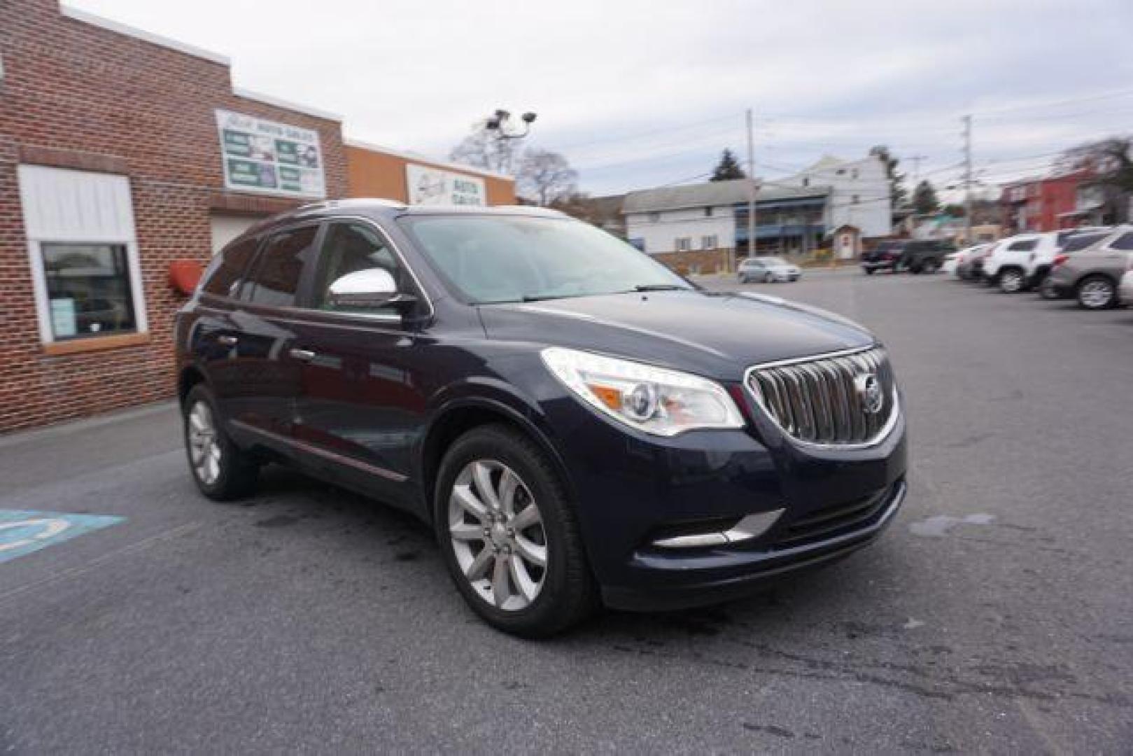 2016 Dark Sapphire Blue Metallic /Light Titanium Seats w/Dark Titanium Interior Acce Buick Enclave Premium AWD (5GAKVCKD0GJ) with an 3.6L V6 DOHC 24V engine, 6-Speed Automatic Overdrive transmission, located at 312 Centre Ave, Schuylkill Haven, PA, 17972, (570) 593-5278, 40.638130, -76.177383 - collision avoidance, lane departure warning, navigation, luggage rack, power sunroof, towing pkg, Bose premium sound - Photo#4