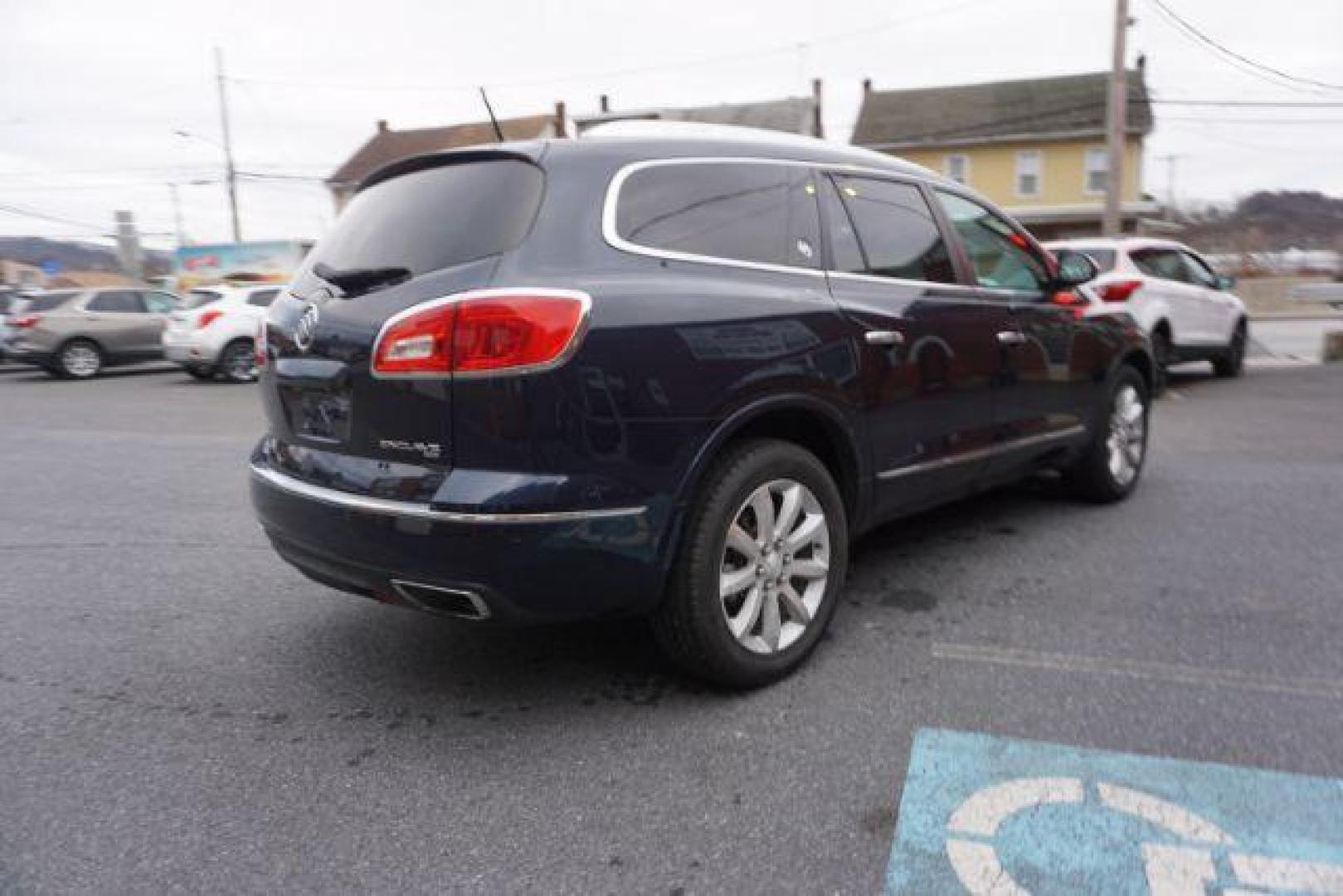 2016 Dark Sapphire Blue Metallic /Light Titanium Seats w/Dark Titanium Interior Acce Buick Enclave Premium AWD (5GAKVCKD0GJ) with an 3.6L V6 DOHC 24V engine, 6-Speed Automatic Overdrive transmission, located at 312 Centre Ave, Schuylkill Haven, PA, 17972, (570) 593-5278, 40.638130, -76.177383 - collision avoidance, lane departure warning, navigation, luggage rack, power sunroof, towing pkg, Bose premium sound - Photo#8