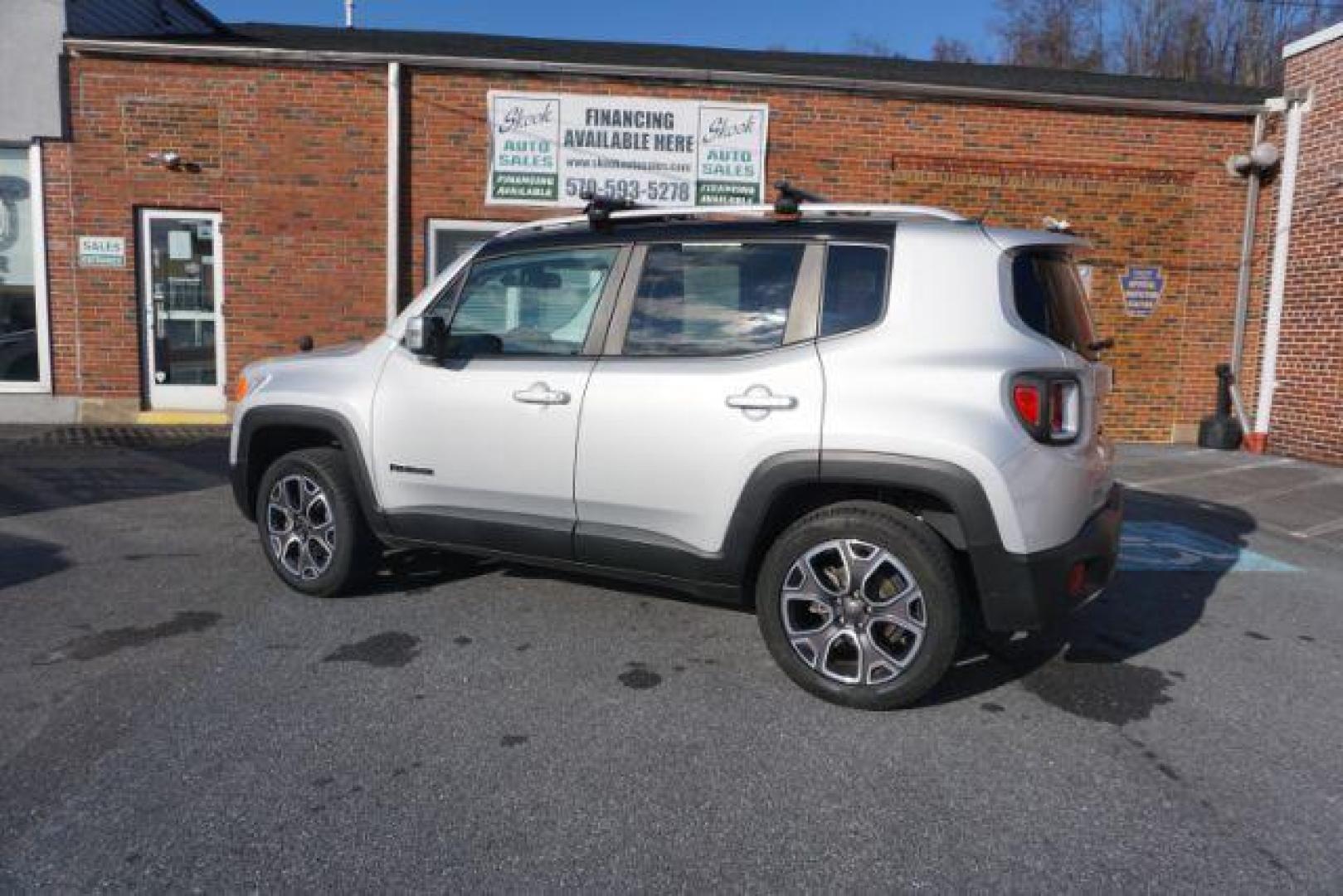 2016 Granite Crystal Metallic Clear Coat /Black, leather Jeep Renegade Limited 4WD (ZACCJBDT4GP) with an 2.4L L4 DOHC 16V engine, 9-Speed Automatic transmission, located at 312 Centre Ave, Schuylkill Haven, PA, 17972, (570) 593-5278, 40.638130, -76.177383 - automatic climate control, back up camera, bluetooth connection, collision avoidance, passive keyless entry, aluminum/alloy wheels, leather seats, luggage rack, power driver's seat, remote engine starter, removeable open air sunroof, heated front seats - Photo#14