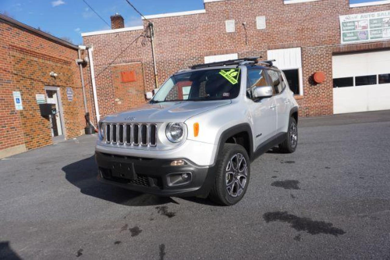 2016 Granite Crystal Metallic Clear Coat /Black, leather Jeep Renegade Limited 4WD (ZACCJBDT4GP) with an 2.4L L4 DOHC 16V engine, 9-Speed Automatic transmission, located at 312 Centre Ave, Schuylkill Haven, PA, 17972, (570) 593-5278, 40.638130, -76.177383 - automatic climate control, back up camera, bluetooth connection, collision avoidance, passive keyless entry, aluminum/alloy wheels, leather seats, luggage rack, power driver's seat, remote engine starter, removeable open air sunroof, heated front seats - Photo#2