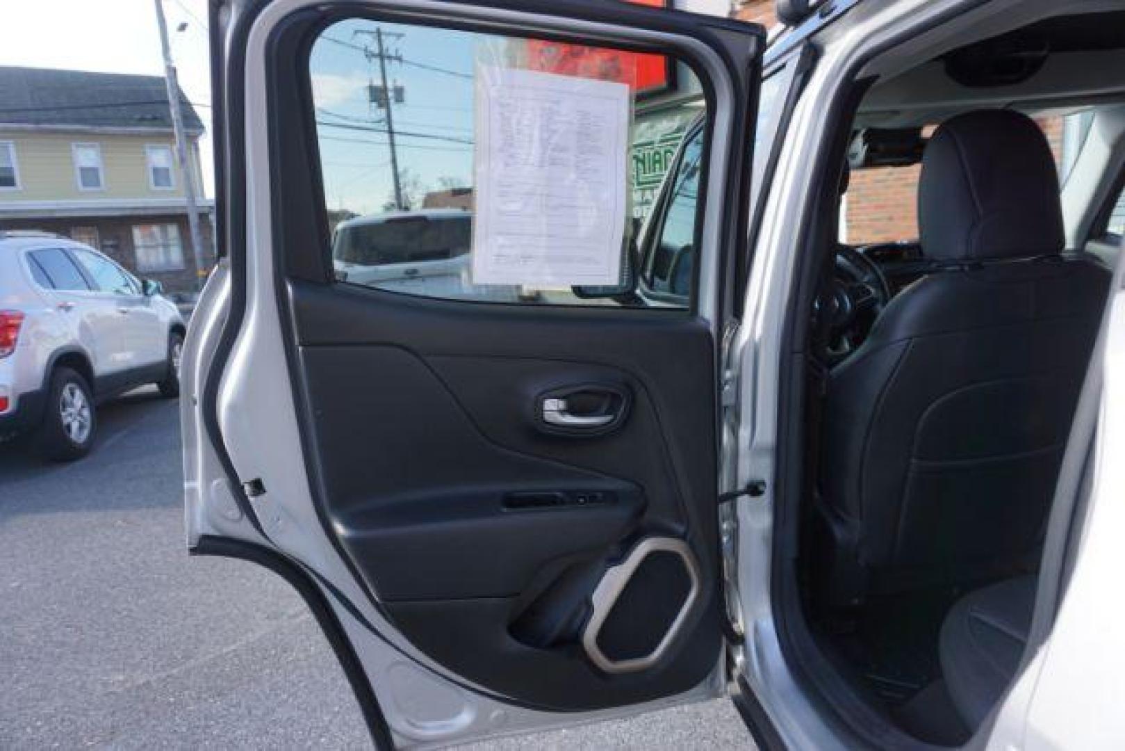 2016 Granite Crystal Metallic Clear Coat /Black, leather Jeep Renegade Limited 4WD (ZACCJBDT4GP) with an 2.4L L4 DOHC 16V engine, 9-Speed Automatic transmission, located at 312 Centre Ave, Schuylkill Haven, PA, 17972, (570) 593-5278, 40.638130, -76.177383 - automatic climate control, back up camera, bluetooth connection, collision avoidance, passive keyless entry, aluminum/alloy wheels, leather seats, luggage rack, power driver's seat, remote engine starter, removeable open air sunroof, heated front seats - Photo#31