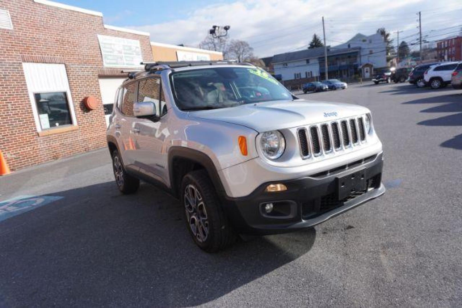 2016 Granite Crystal Metallic Clear Coat /Black, leather Jeep Renegade Limited 4WD (ZACCJBDT4GP) with an 2.4L L4 DOHC 16V engine, 9-Speed Automatic transmission, located at 312 Centre Ave, Schuylkill Haven, PA, 17972, (570) 593-5278, 40.638130, -76.177383 - automatic climate control, back up camera, bluetooth connection, collision avoidance, passive keyless entry, aluminum/alloy wheels, leather seats, luggage rack, power driver's seat, remote engine starter, removeable open air sunroof, heated front seats - Photo#4