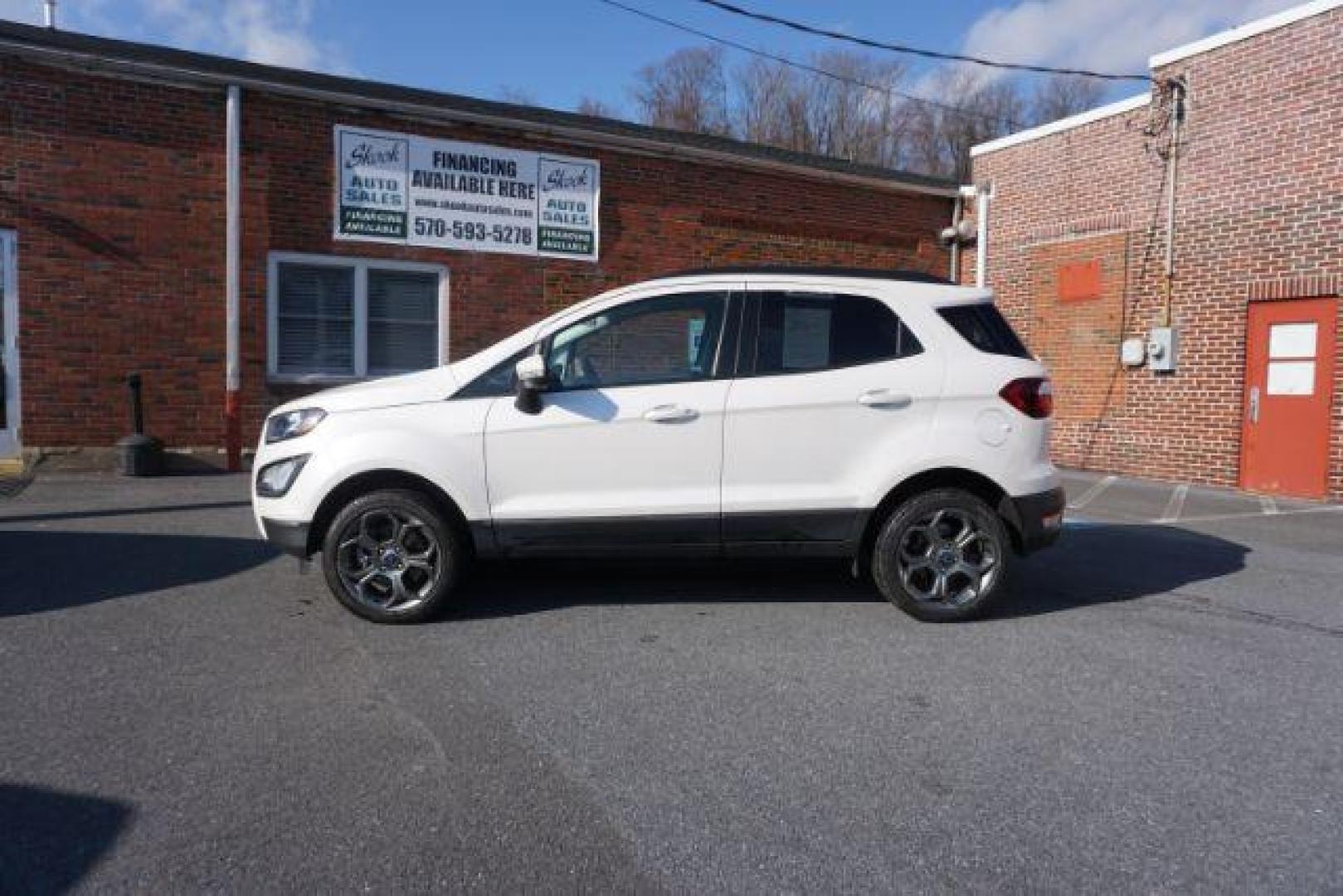 2018 Diamond White /Ebony Black, leather/premium cloth Ford EcoSport SES AWD (MAJ6P1CL4JC) with an 2.0L L4 DOHC 16V engine, 6-Speed Automatic transmission, located at 312 Centre Ave, Schuylkill Haven, PA, 17972, (570) 593-5278, 40.638130, -76.177383 - luggage rack - Photo#0