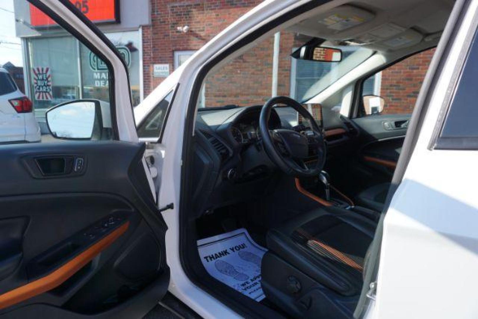 2018 Diamond White /Ebony Black, leather/premium cloth Ford EcoSport SES AWD (MAJ6P1CL4JC) with an 2.0L L4 DOHC 16V engine, 6-Speed Automatic transmission, located at 312 Centre Ave, Schuylkill Haven, PA, 17972, (570) 593-5278, 40.638130, -76.177383 - luggage rack - Photo#16