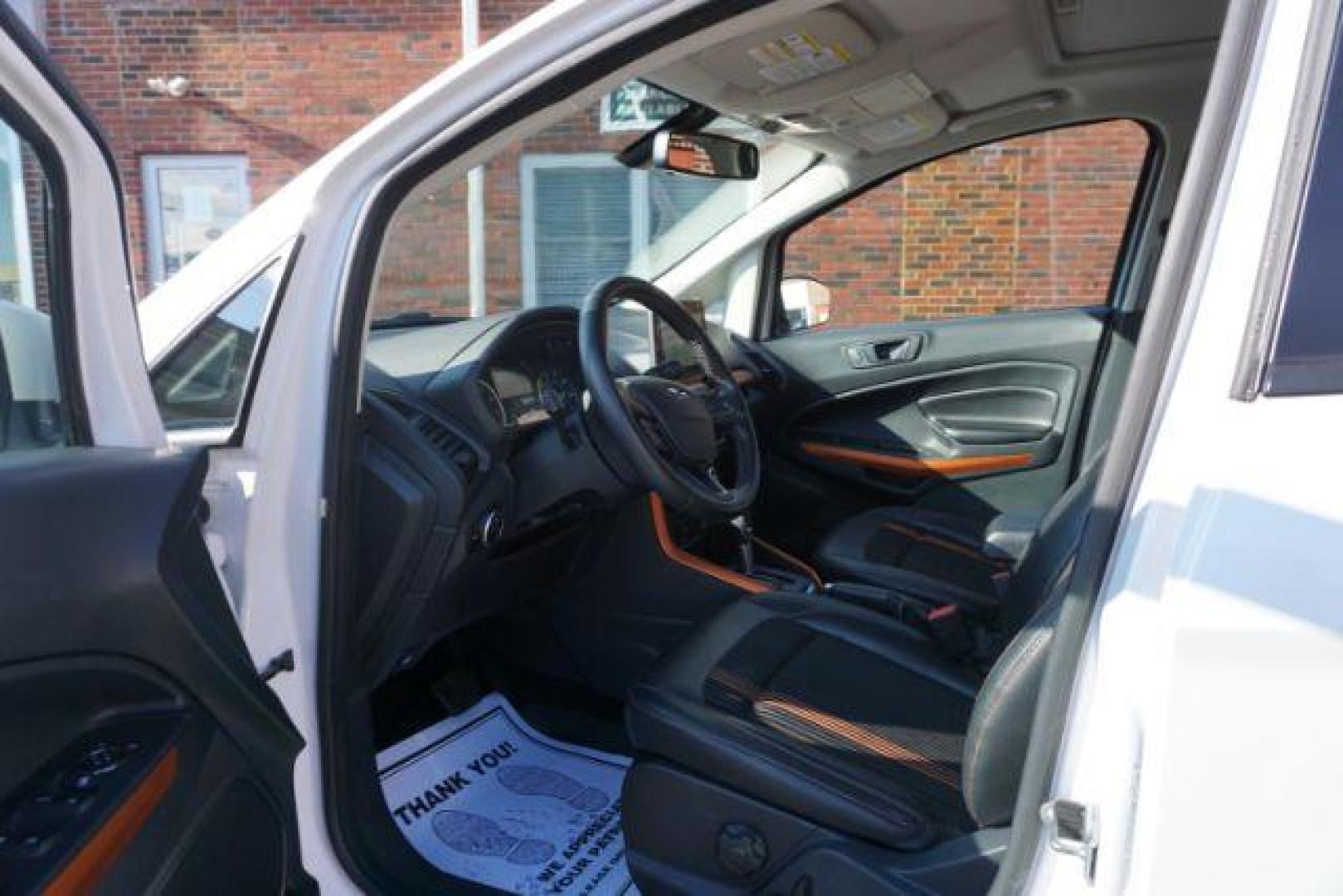 2018 Diamond White /Ebony Black, leather/premium cloth Ford EcoSport SES AWD (MAJ6P1CL4JC) with an 2.0L L4 DOHC 16V engine, 6-Speed Automatic transmission, located at 312 Centre Ave, Schuylkill Haven, PA, 17972, (570) 593-5278, 40.638130, -76.177383 - luggage rack - Photo#17