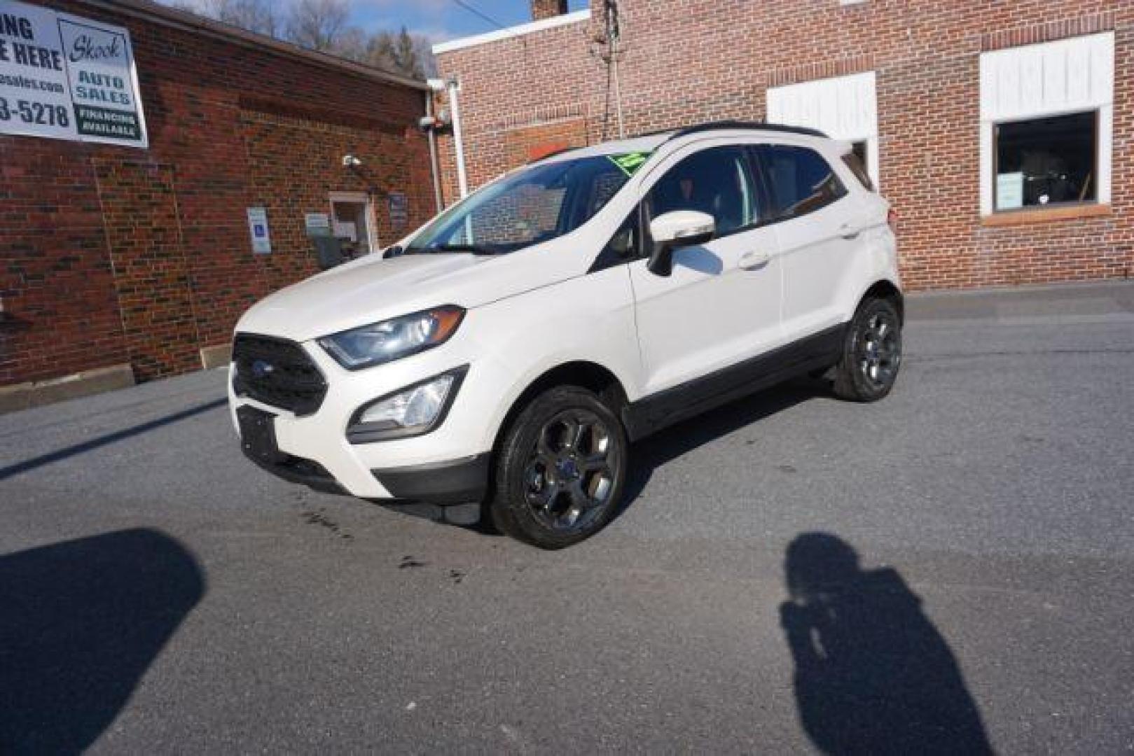 2018 Diamond White /Ebony Black, leather/premium cloth Ford EcoSport SES AWD (MAJ6P1CL4JC) with an 2.0L L4 DOHC 16V engine, 6-Speed Automatic transmission, located at 312 Centre Ave, Schuylkill Haven, PA, 17972, (570) 593-5278, 40.638130, -76.177383 - luggage rack - Photo#1