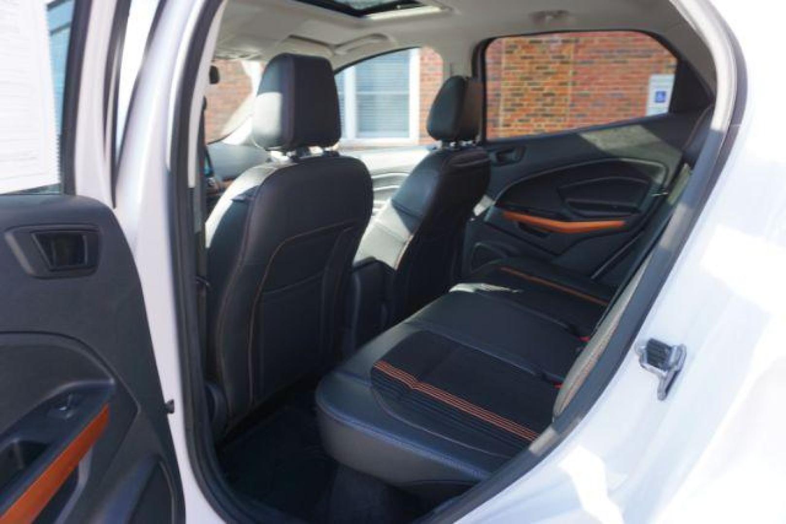 2018 Diamond White /Ebony Black, leather/premium cloth Ford EcoSport SES AWD (MAJ6P1CL4JC) with an 2.0L L4 DOHC 16V engine, 6-Speed Automatic transmission, located at 312 Centre Ave, Schuylkill Haven, PA, 17972, (570) 593-5278, 40.638130, -76.177383 - luggage rack - Photo#37