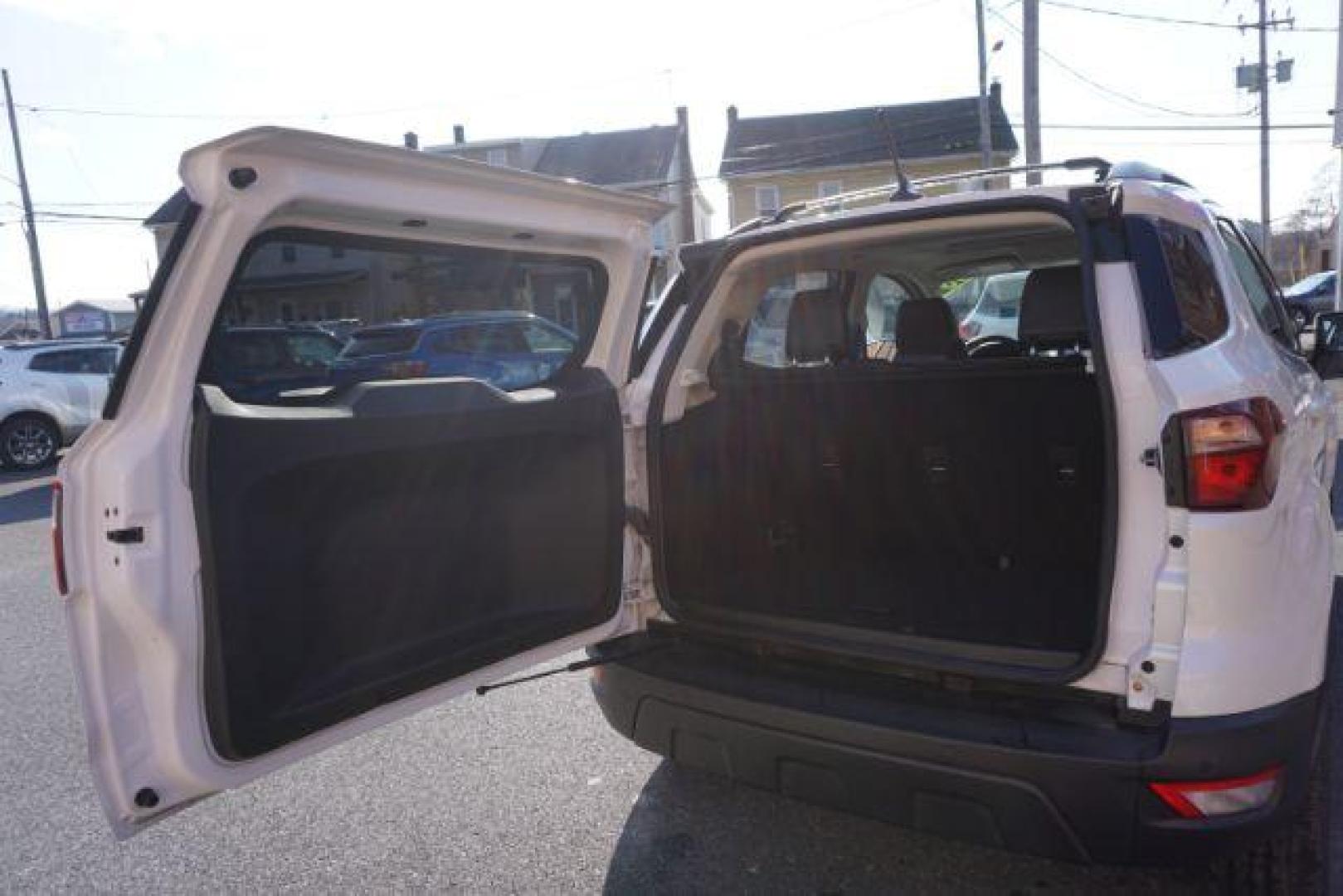 2018 Diamond White /Ebony Black, leather/premium cloth Ford EcoSport SES AWD (MAJ6P1CL4JC) with an 2.0L L4 DOHC 16V engine, 6-Speed Automatic transmission, located at 312 Centre Ave, Schuylkill Haven, PA, 17972, (570) 593-5278, 40.638130, -76.177383 - luggage rack - Photo#44