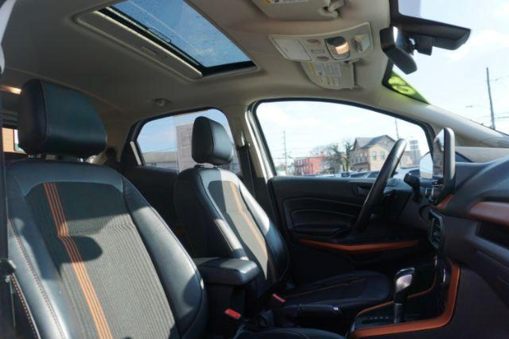 2018 Diamond White /Ebony Black, leather/premium cloth Ford EcoSport SES AWD (MAJ6P1CL4JC) with an 2.0L L4 DOHC 16V engine, 6-Speed Automatic transmission, located at 312 Centre Ave, Schuylkill Haven, PA, 17972, (570) 593-5278, 40.638130, -76.177383 - luggage rack - Photo#56