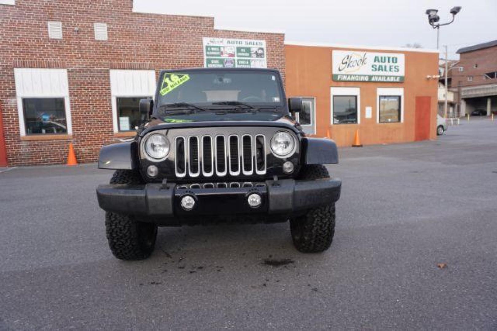 2016 Black Clear Coat /Black, leather Jeep Wrangler Unlimited Sahara 4WD (1C4BJWEG4GL) with an 3.6L V6 DOHC 24V FFV engine, 5-Speed Automatic transmission, located at 312 Centre Ave, Schuylkill Haven, PA, 17972, (570) 593-5278, 40.638130, -76.177383 - automatic climate control, bluetooth, navigation, fixed running boards, hard top, leather seats, remote engine starter, towing pkg, heated front seats, Alpine stereo system - Photo#3