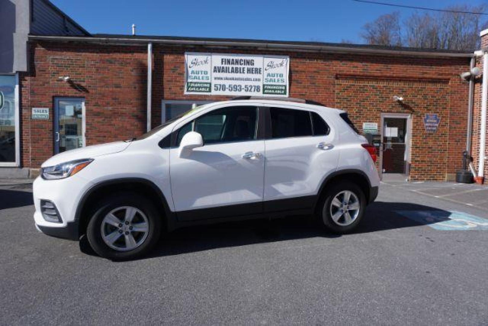 2018 Summit White /Jet Black, cloth Chevrolet Trax LT AWD (KL7CJPSB6JB) with an 1.4L L4 DOHC 16V engine, 6-Speed Automatic transmission, located at 312 Centre Ave, Schuylkill Haven, PA, 17972, (570) 593-5278, 40.638130, -76.177383 - rear parking sensors, aluminum/alloy wheels, luggage rack - Photo#0