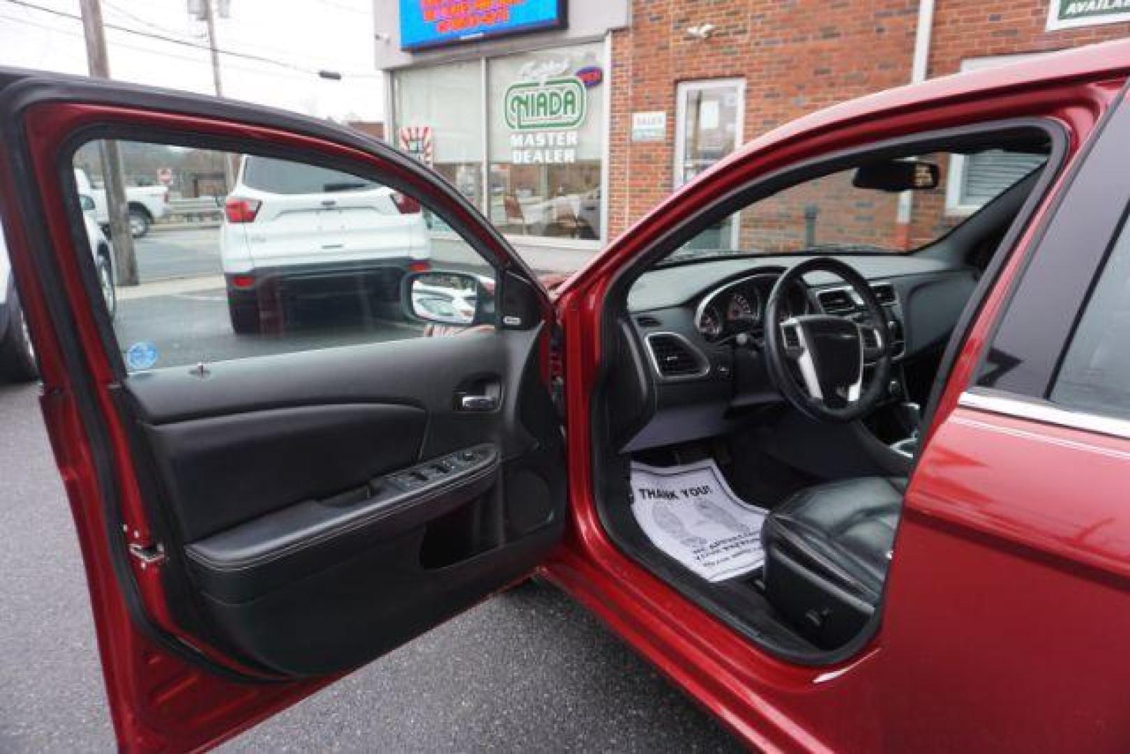 2014 Dp Cherry Red Crystal PC /Black Chrysler 200 Limited (1C3CCBCG6EN) with an 3.6L V6 DOHC 24V FFV engine, 6-Speed Automatic transmission, located at 312 Centre Ave, Schuylkill Haven, PA, 17972, (570) 593-5278, 40.638130, -76.177383 - bluetooth, 3.6L V6 engine, aluminum/alloy wheels, fog lights, leather seats, power driver's seat, remote engine starter, heated front seats, Boston acoustics stereo - Photo#16