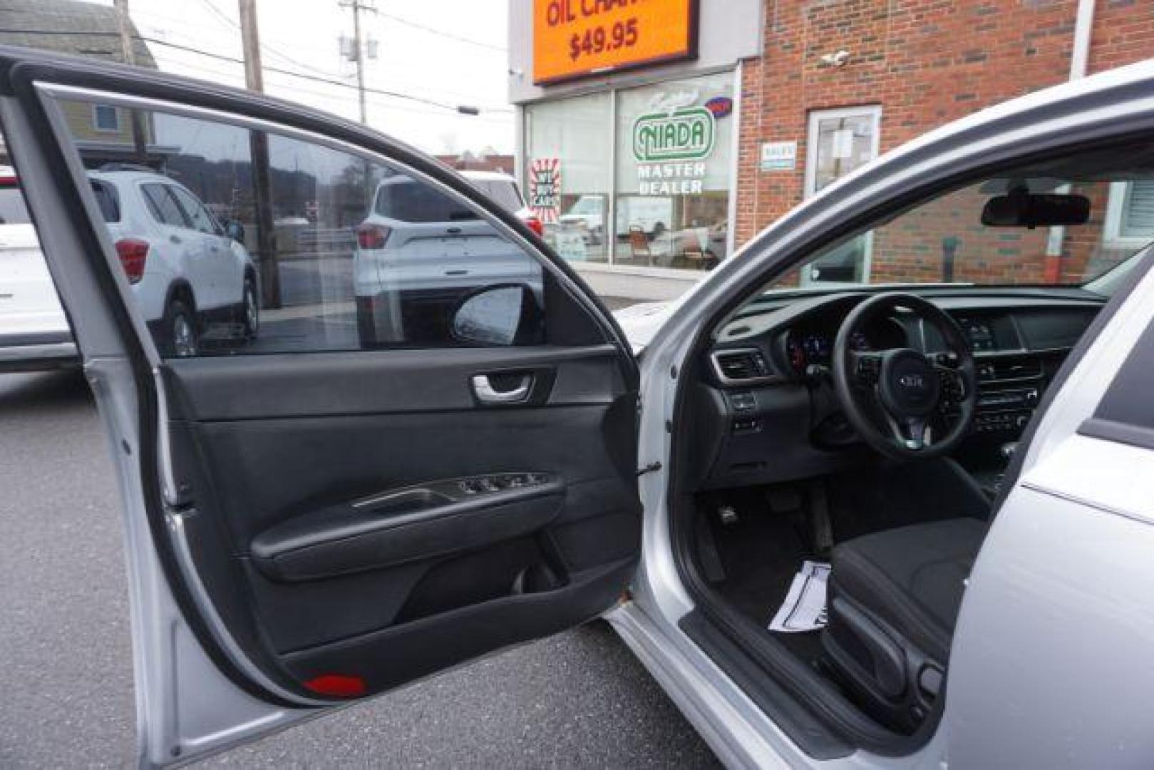 2018 Silky Silver /Black Cloth, cloth Kia Optima LX (5XXGT4L3XJG) with an 2.4L L4 DOHC 16V engine, 6-Speed Automatic transmission, located at 312 Centre Ave, Schuylkill Haven, PA, 17972, (570) 593-5278, 40.638130, -76.177383 - blind spot monitor, rear parking sensors - Photo#16