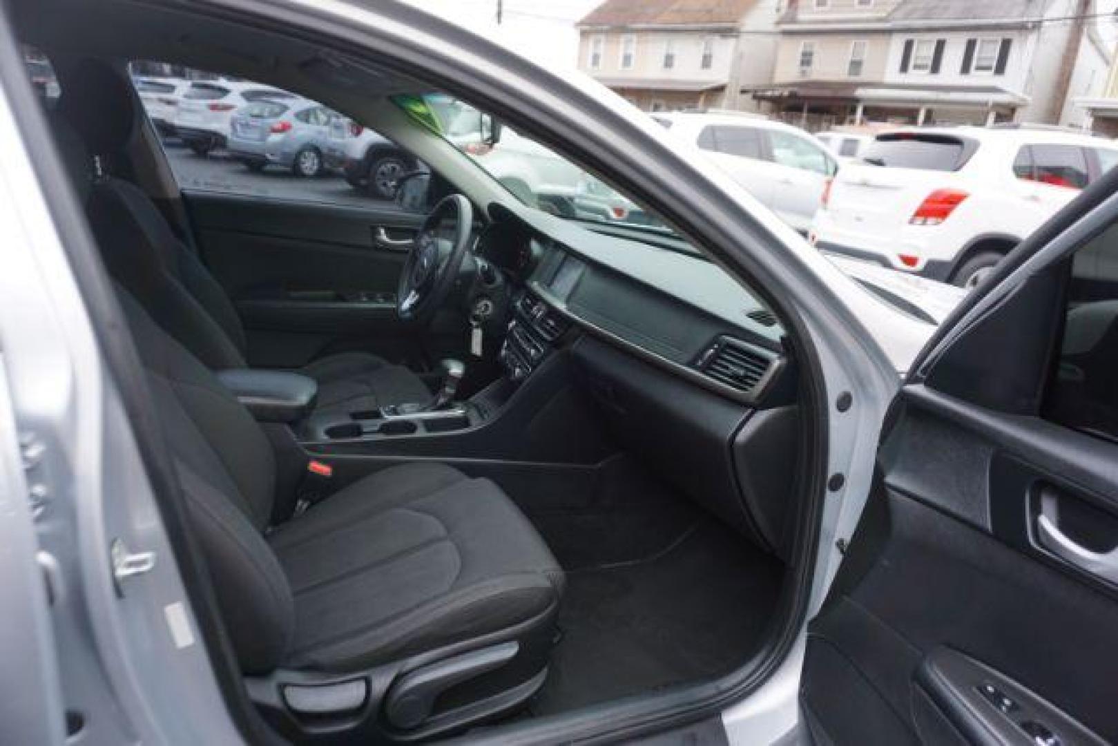 2018 Silky Silver /Black Cloth, cloth Kia Optima LX (5XXGT4L3XJG) with an 2.4L L4 DOHC 16V engine, 6-Speed Automatic transmission, located at 312 Centre Ave, Schuylkill Haven, PA, 17972, (570) 593-5278, 40.638130, -76.177383 - blind spot monitor, rear parking sensors - Photo#48