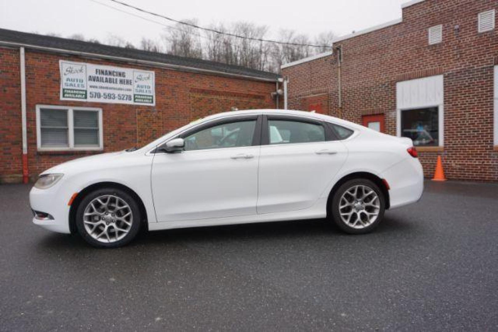 2016 Bright White Clear Coat /black leather Chrysler 200 C AWD (1C3CCCEG7GN) with an 3.6L V6 DOHC 24V FFV engine, 9-Speed Automatic transmission, located at 312 Centre Ave, Schuylkill Haven, PA, 17972, (570) 593-5278, 40.638130, -76.177383 - bluetooth, navigation, aluminum/alloy wheels, leather seats, power passenger seat, power sunroof, Alpine Stereo System - Photo#0