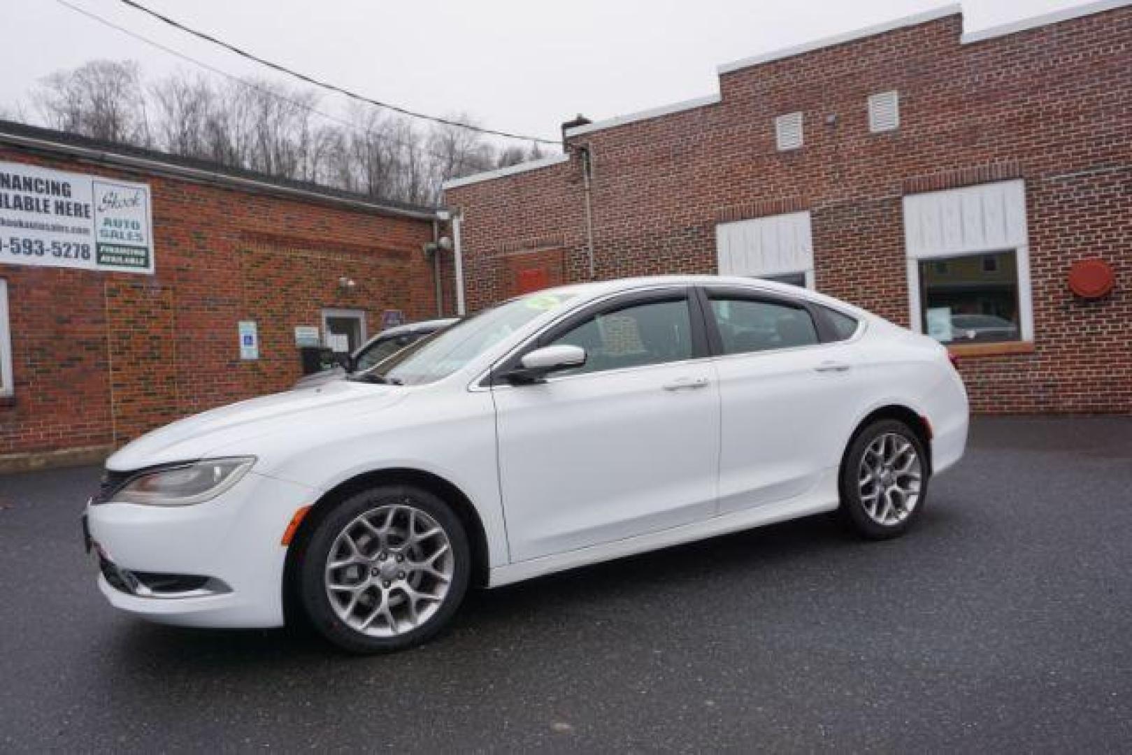 2016 Bright White Clear Coat /black leather Chrysler 200 C AWD (1C3CCCEG7GN) with an 3.6L V6 DOHC 24V FFV engine, 9-Speed Automatic transmission, located at 312 Centre Ave, Schuylkill Haven, PA, 17972, (570) 593-5278, 40.638130, -76.177383 - bluetooth, navigation, aluminum/alloy wheels, leather seats, power passenger seat, power sunroof, Alpine Stereo System - Photo#1