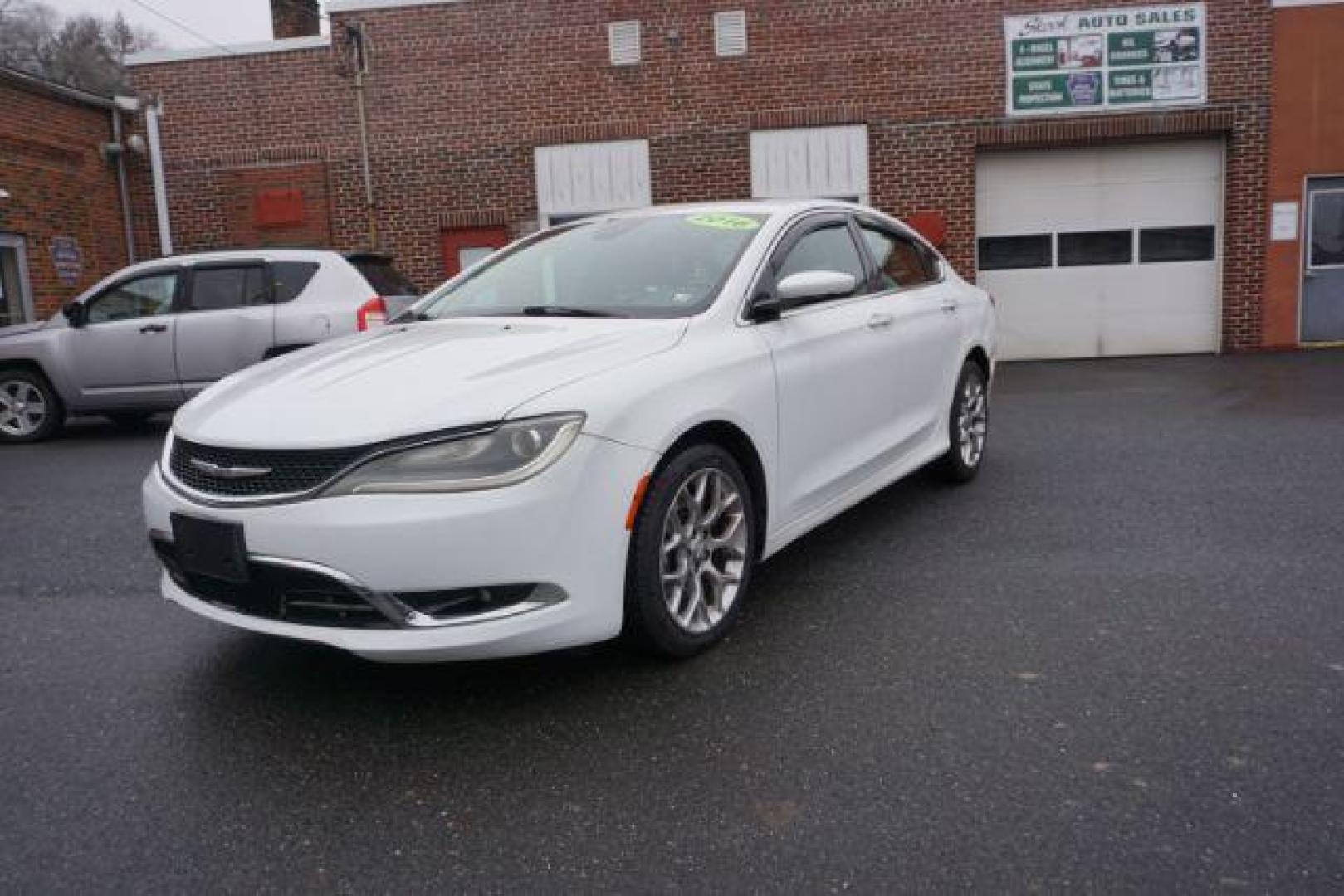 2016 Bright White Clear Coat /black leather Chrysler 200 C AWD (1C3CCCEG7GN) with an 3.6L V6 DOHC 24V FFV engine, 9-Speed Automatic transmission, located at 312 Centre Ave, Schuylkill Haven, PA, 17972, (570) 593-5278, 40.638130, -76.177383 - bluetooth, navigation, aluminum/alloy wheels, leather seats, power passenger seat, power sunroof, Alpine Stereo System - Photo#2