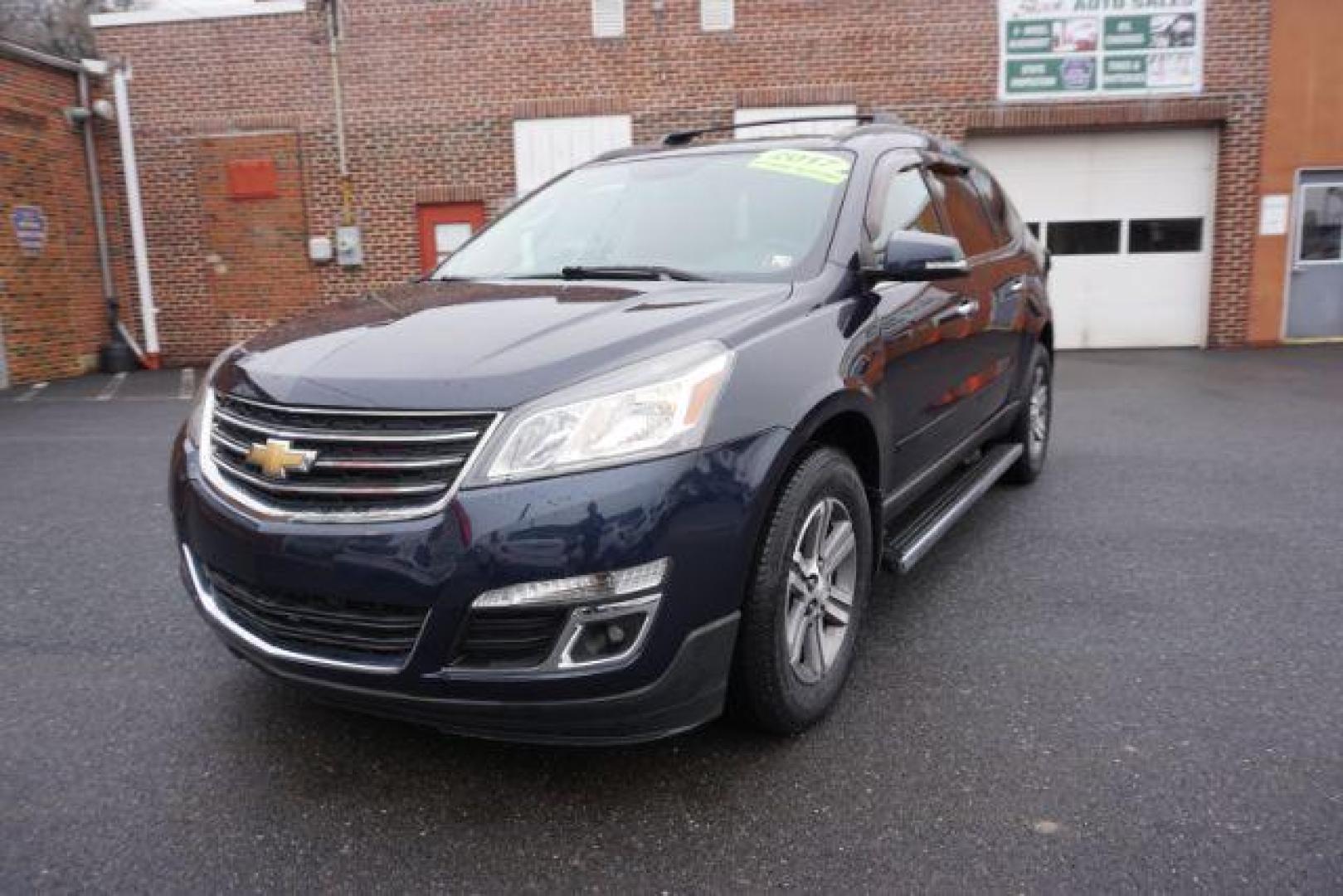 2017 Blue Velvet Metallic /Dark Titanium / Light Titanium, premium cloth Chevrolet Traverse 1LT AWD (1GNKVGKD5HJ) with an 3.6L V6 DOHC 24V engine, 6-Speed Automatic transmission, located at 312 Centre Ave, Schuylkill Haven, PA, 17972, (570) 593-5278, 40.638130, -76.177383 - rear parking sensors, aluminum/alloy wheels, fixed running boards, luggage rack, power driver's seat, towing pkg, heated front seats - Photo#2