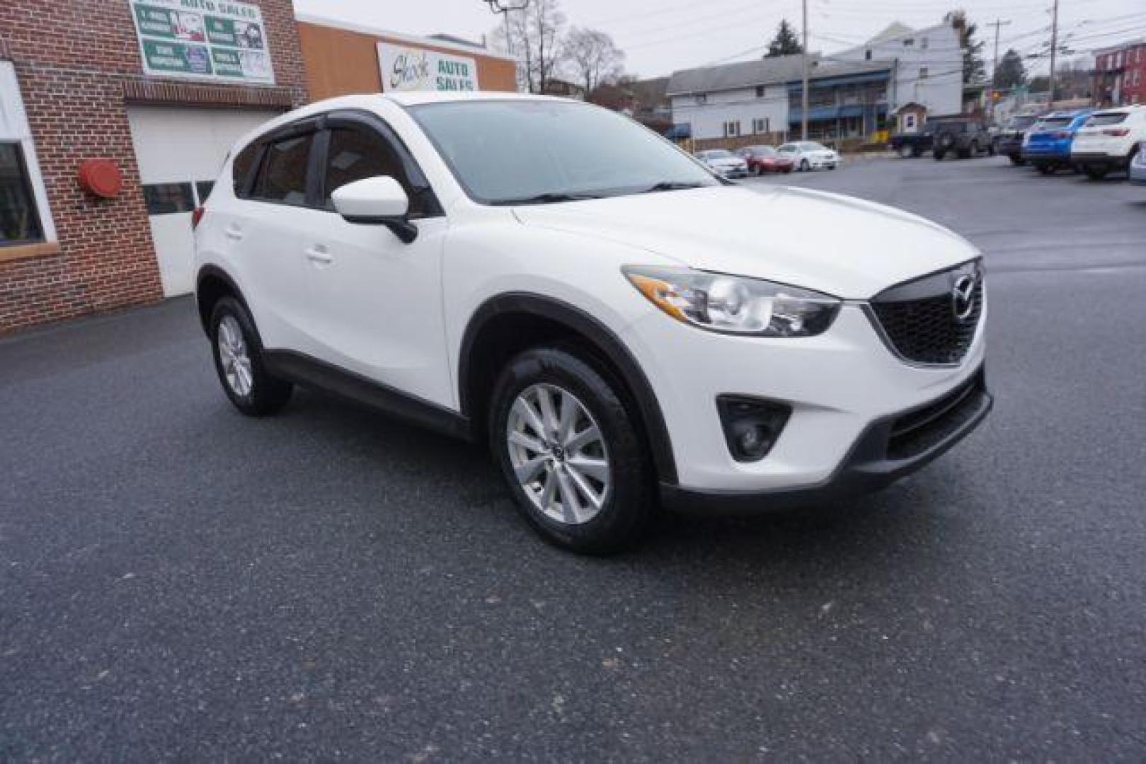 2014 Crystal White Pearl Mica /Sand Mazda CX-5 Touring AWD (JM3KE4CY4E0) with an 2.5L L4 DOHC 16V engine, 6-Speed Automatic transmission, located at 312 Centre Ave, Schuylkill Haven, PA, 17972, (570) 593-5278, 40.638130, -76.177383 - bluetooth, navigation system, fog lights - Photo#5