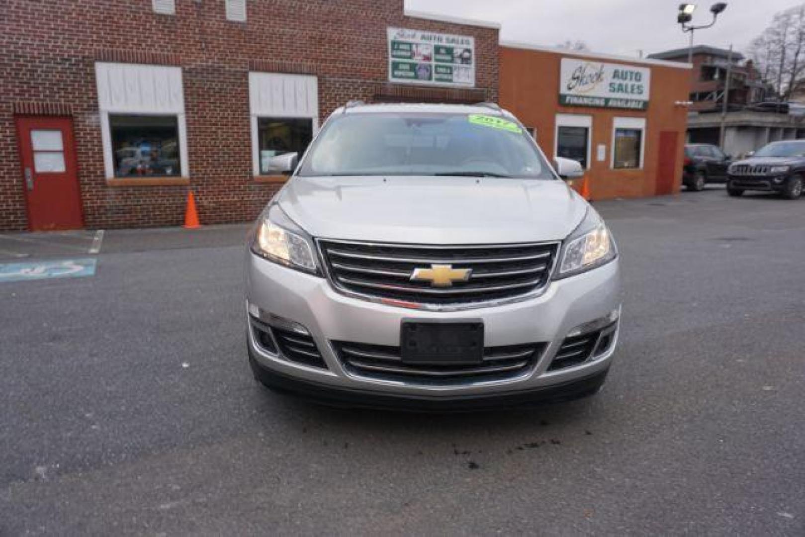 2017 Silver Ice Metallic /Ebony, premium leather Chevrolet Traverse Premier AWD (1GNKVJKD2HJ) with an 3.6L V6 DOHC 24V engine, 6-Speed Automatic transmission, located at 312 Centre Ave, Schuylkill Haven, PA, 17972, (570) 593-5278, 40.638130, -76.177383 - automatic climate control, blind spot monitor, navigation, rear parking sensors, univ garage door opener, aluminum/alloy wheels, leather seats, luggage rack, power driver's seat, power passenger seat, rear bucket seats, towing/camper pkg, driver's seat memory, heated front seats, Bose Premium Stereo - Photo#3