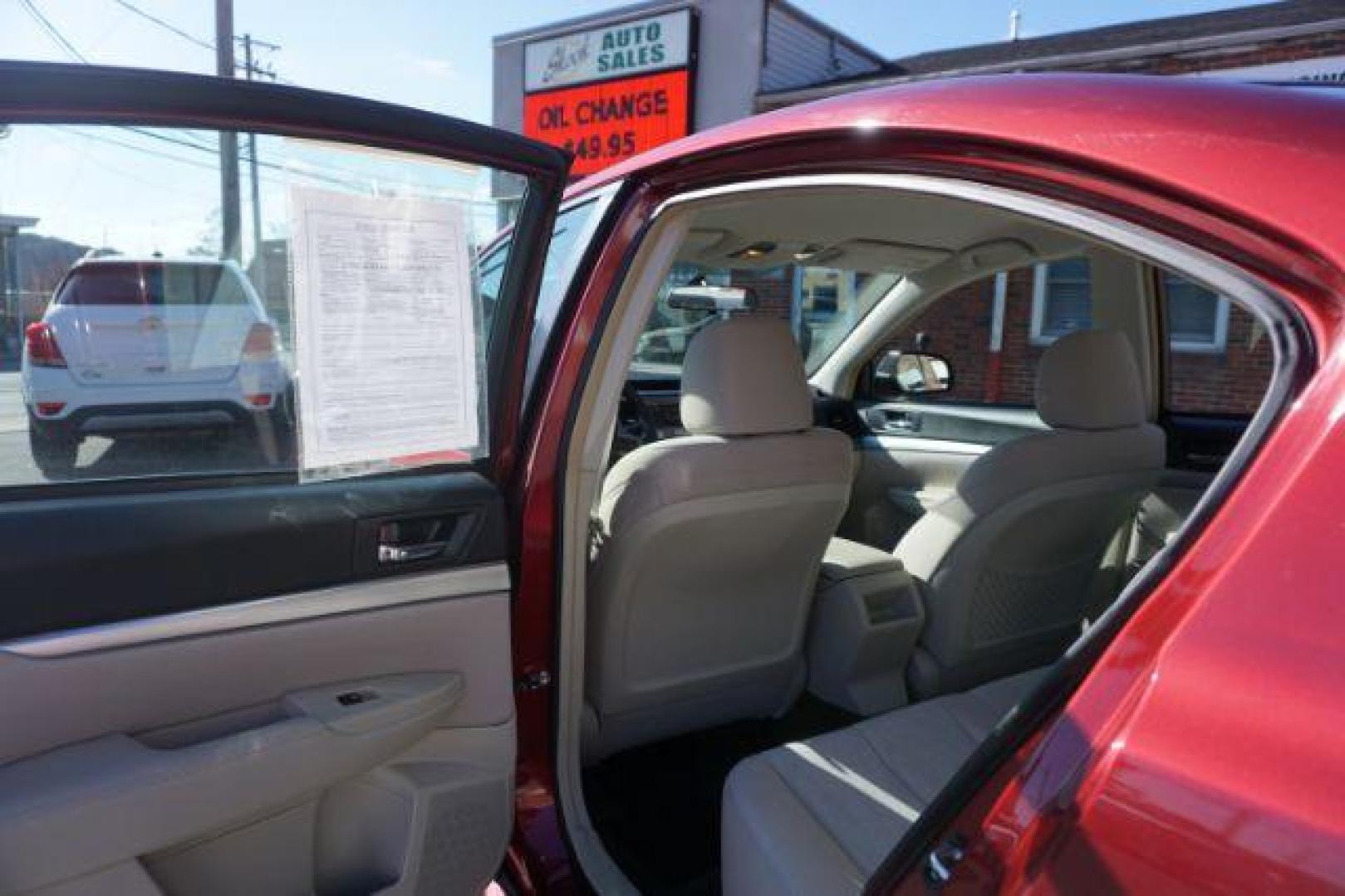 2014 Venetian Red Pearl Subaru Legacy 2.5i (4S3BMBA62E3) with an 2.5L H4 SOHC 16V engine, Continuously Variable Transmission transmission, located at 312 Centre Ave, Schuylkill Haven, PA, 17972, (570) 593-5278, 40.638130, -76.177383 - aluminum/alloy wheels, fog lights, universal garage door opener - Photo#35