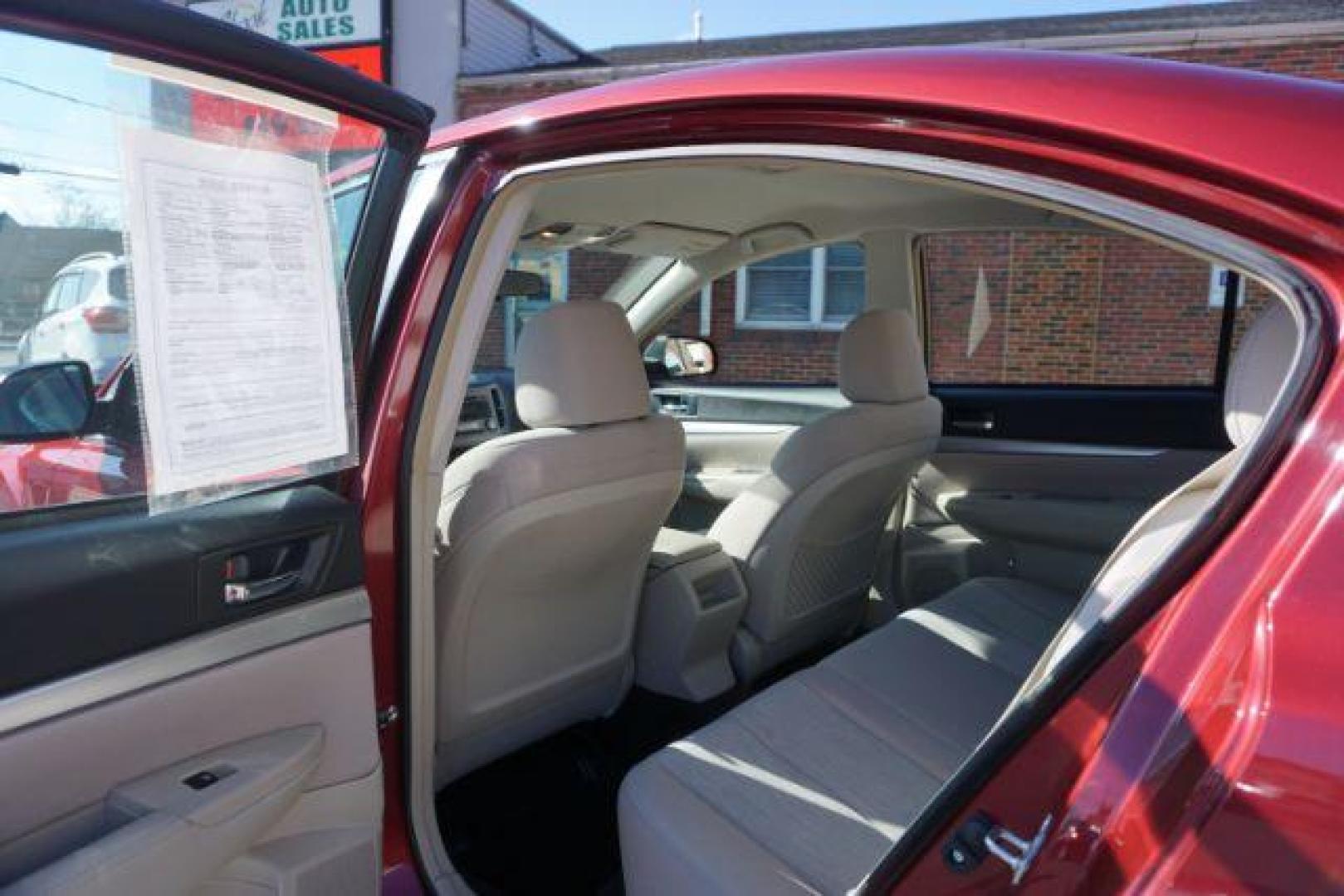 2014 Venetian Red Pearl Subaru Legacy 2.5i (4S3BMBA62E3) with an 2.5L H4 SOHC 16V engine, Continuously Variable Transmission transmission, located at 312 Centre Ave, Schuylkill Haven, PA, 17972, (570) 593-5278, 40.638130, -76.177383 - aluminum/alloy wheels, fog lights, universal garage door opener - Photo#36