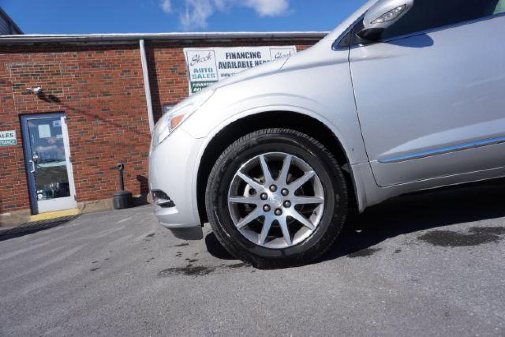 2016 Sparkling Silver Metallic /Light Titanium Seats w/Dark Titanium Interior Acce Buick Enclave Leather AWD (5GAKVBKD9GJ) with an 3.6L V6 DOHC 24V engine, 6-Speed Automatic Overdrive transmission, located at 312 Centre Ave, Schuylkill Haven, PA, 17972, (570) 593-5278, 40.638130, -76.177383 - Bose premium sound, collision avoidance system, lane departure warning, luggage rack, navigation system - Photo#13