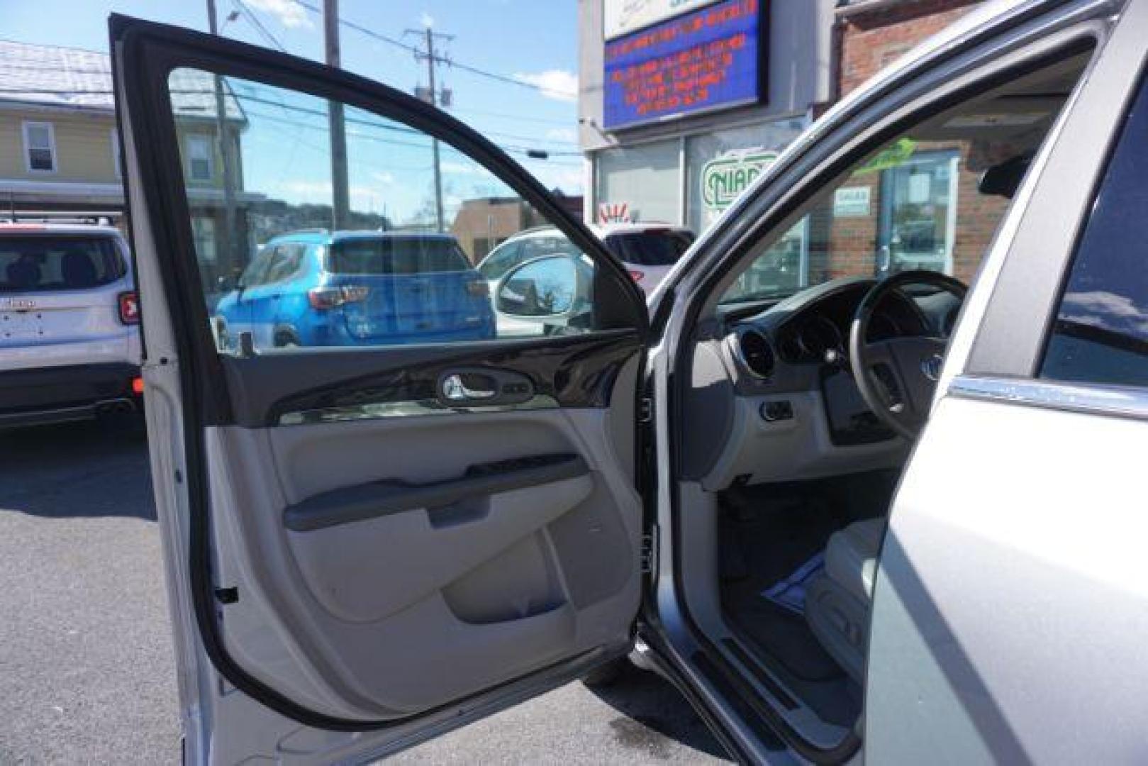 2016 Sparkling Silver Metallic /Light Titanium Seats w/Dark Titanium Interior Acce Buick Enclave Leather AWD (5GAKVBKD9GJ) with an 3.6L V6 DOHC 24V engine, 6-Speed Automatic Overdrive transmission, located at 312 Centre Ave, Schuylkill Haven, PA, 17972, (570) 593-5278, 40.638130, -76.177383 - Bose premium sound, collision avoidance system, lane departure warning, luggage rack, navigation system - Photo#15