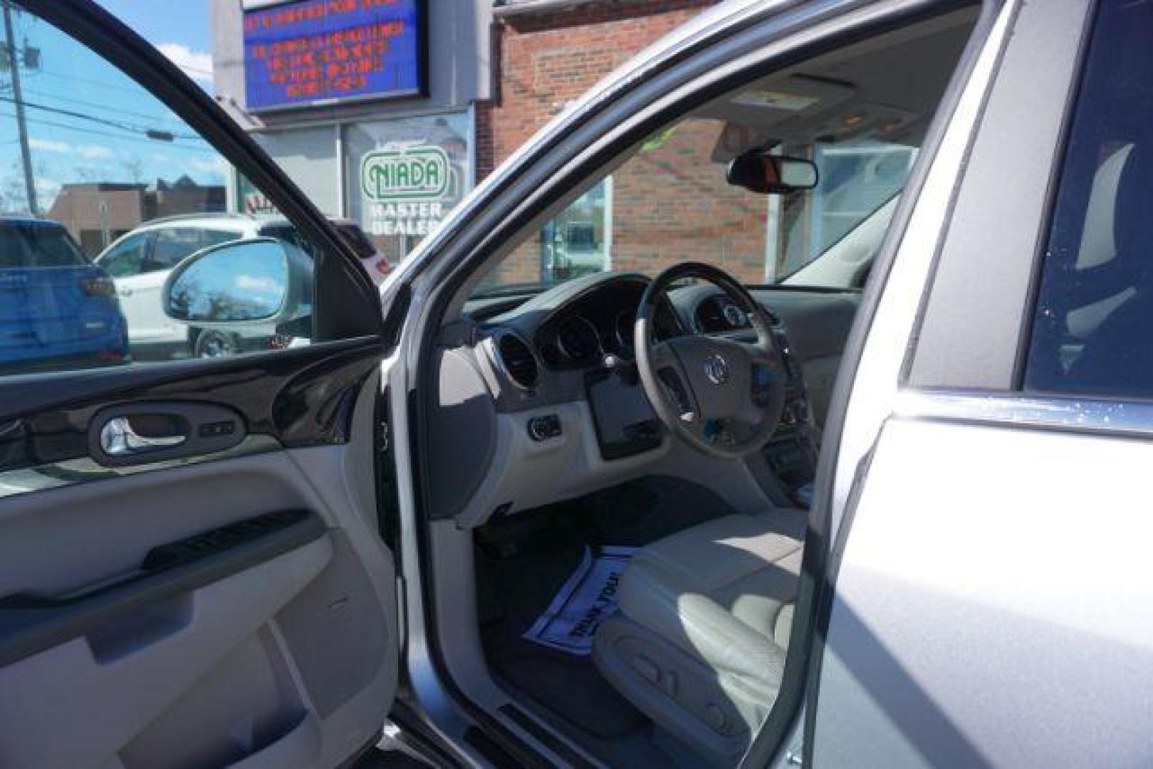 2016 Sparkling Silver Metallic /Light Titanium Seats w/Dark Titanium Interior Acce Buick Enclave Leather AWD (5GAKVBKD9GJ) with an 3.6L V6 DOHC 24V engine, 6-Speed Automatic Overdrive transmission, located at 312 Centre Ave, Schuylkill Haven, PA, 17972, (570) 593-5278, 40.638130, -76.177383 - Bose premium sound, collision avoidance system, lane departure warning, luggage rack, navigation system - Photo#17