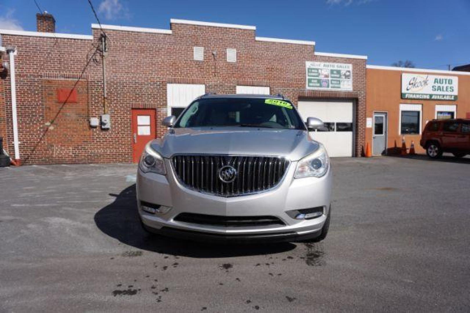 2016 Sparkling Silver Metallic /Light Titanium Seats w/Dark Titanium Interior Acce Buick Enclave Leather AWD (5GAKVBKD9GJ) with an 3.6L V6 DOHC 24V engine, 6-Speed Automatic Overdrive transmission, located at 312 Centre Ave, Schuylkill Haven, PA, 17972, (570) 593-5278, 40.638130, -76.177383 - Bose premium sound, collision avoidance system, lane departure warning, luggage rack, navigation system - Photo#3