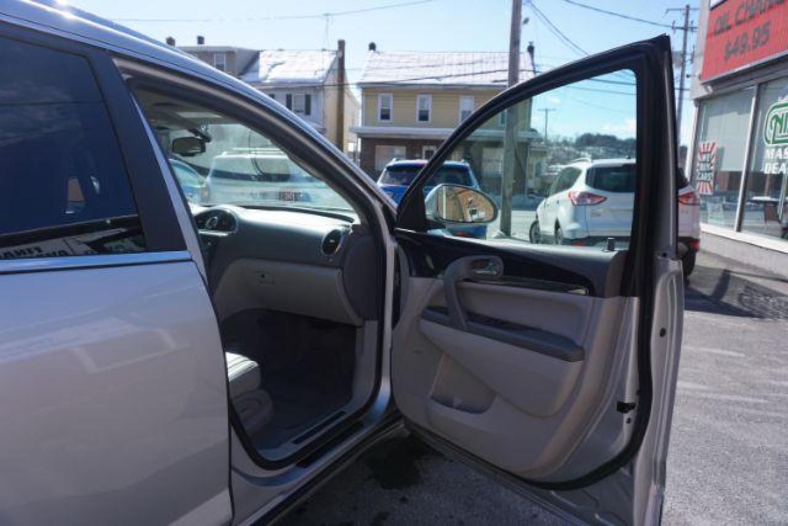 2016 Sparkling Silver Metallic /Light Titanium Seats w/Dark Titanium Interior Acce Buick Enclave Leather AWD (5GAKVBKD9GJ) with an 3.6L V6 DOHC 24V engine, 6-Speed Automatic Overdrive transmission, located at 312 Centre Ave, Schuylkill Haven, PA, 17972, (570) 593-5278, 40.638130, -76.177383 - Bose premium sound, collision avoidance system, lane departure warning, luggage rack, navigation system - Photo#51