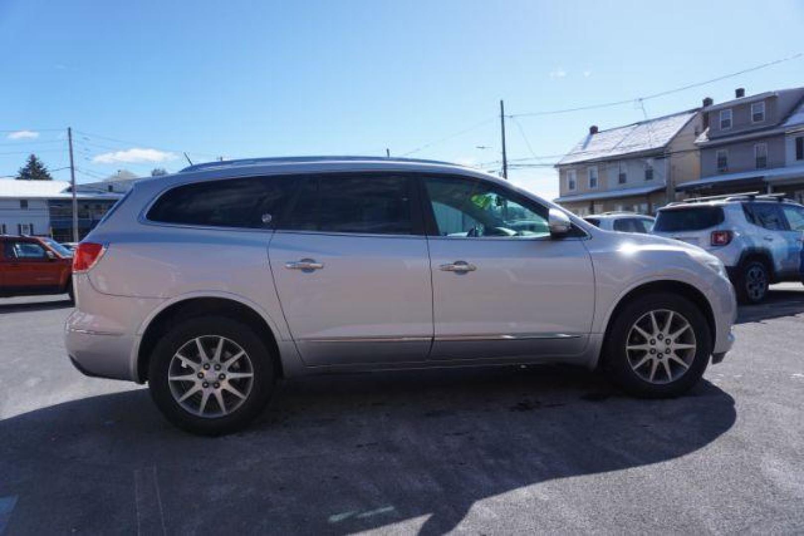 2016 Sparkling Silver Metallic /Light Titanium Seats w/Dark Titanium Interior Acce Buick Enclave Leather AWD (5GAKVBKD9GJ) with an 3.6L V6 DOHC 24V engine, 6-Speed Automatic Overdrive transmission, located at 312 Centre Ave, Schuylkill Haven, PA, 17972, (570) 593-5278, 40.638130, -76.177383 - Bose premium sound, collision avoidance system, lane departure warning, luggage rack, navigation system - Photo#8