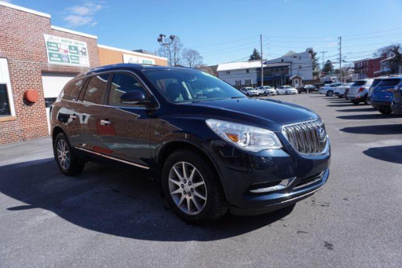 2015 Dark Sapphire Blue Met /Ebony Buick Enclave Leather AWD (5GAKVBKDXFJ) with an 3.6L V6 DOHC 24V engine, 6-Speed Automatic Overdrive transmission, located at 312 Centre Ave, Schuylkill Haven, PA, 17972, (570) 593-5278, 40.638130, -76.177383 - Bose Premium Stereo, Collision Avoidance System, Lane Departure Warning, Navigation System, Power Sunroof, Towing Package - Photo#9